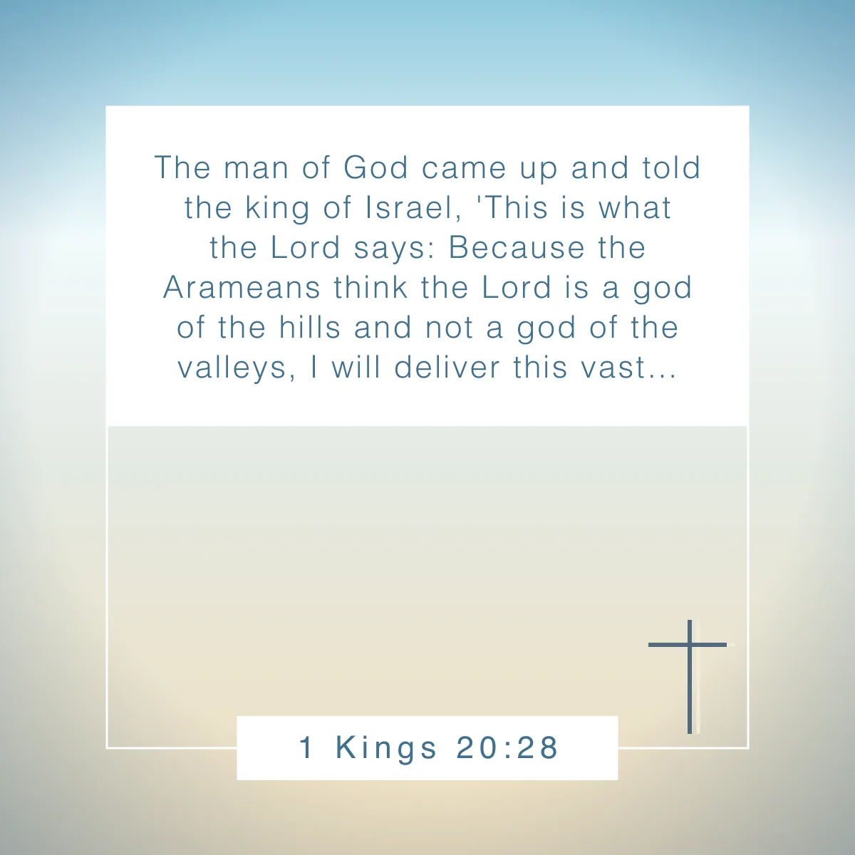 1 Kings 20:28 Bible verse about mountains