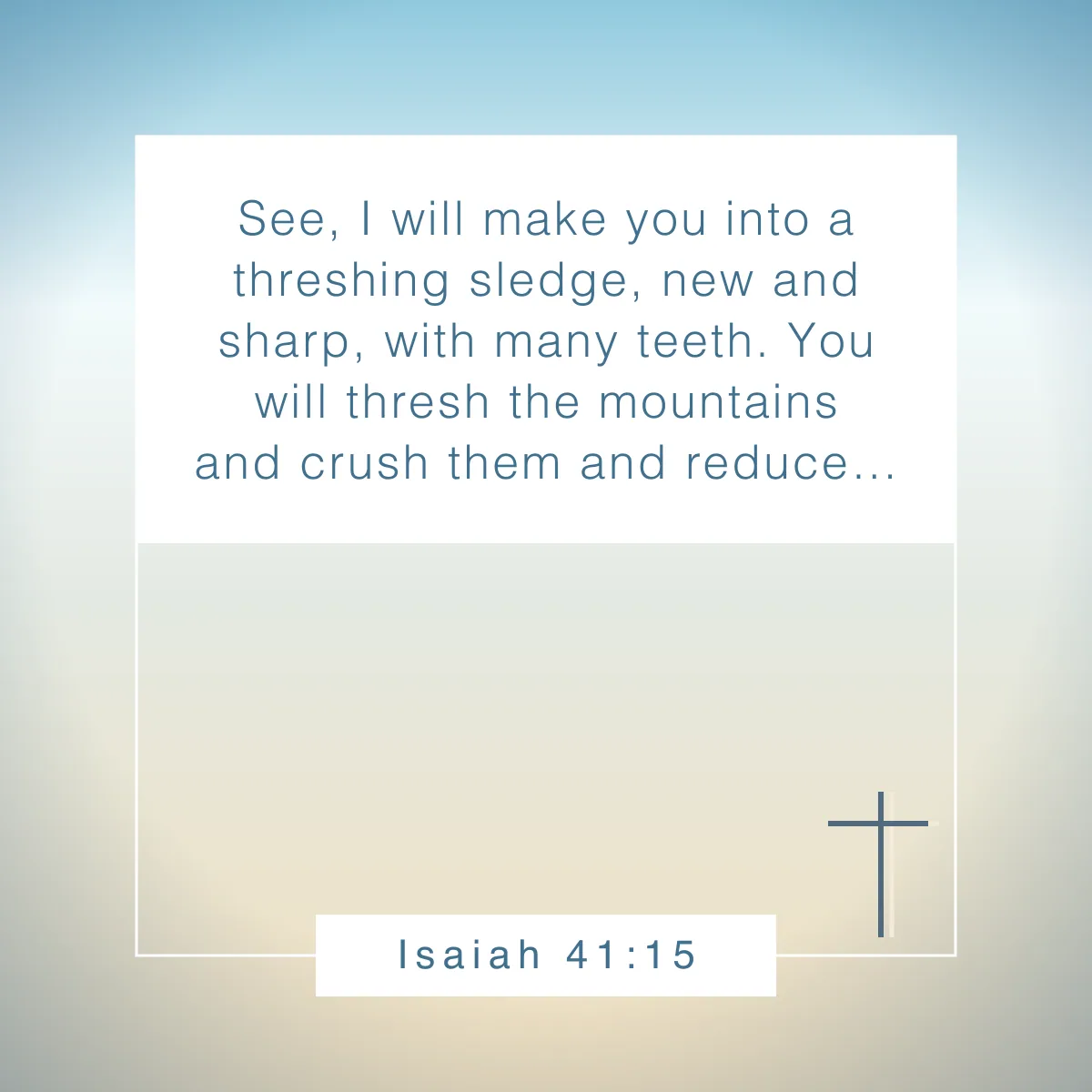 Isaiah 41:15 Bible verse about mountains