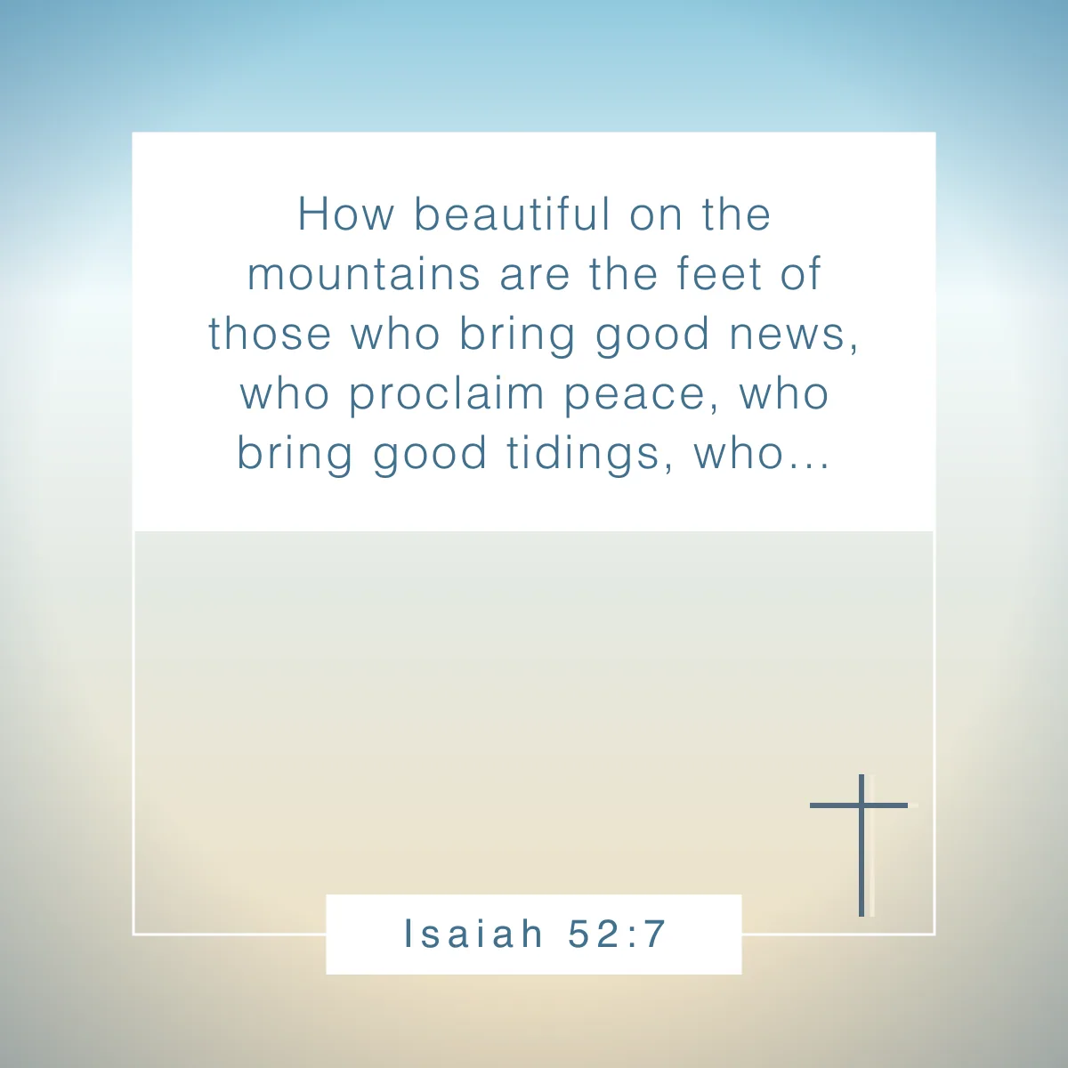 Isaiah 52:7 Bible verse about mountains