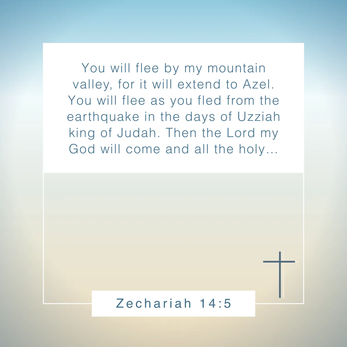 Zechariah 14:5 Bible verse about mountains