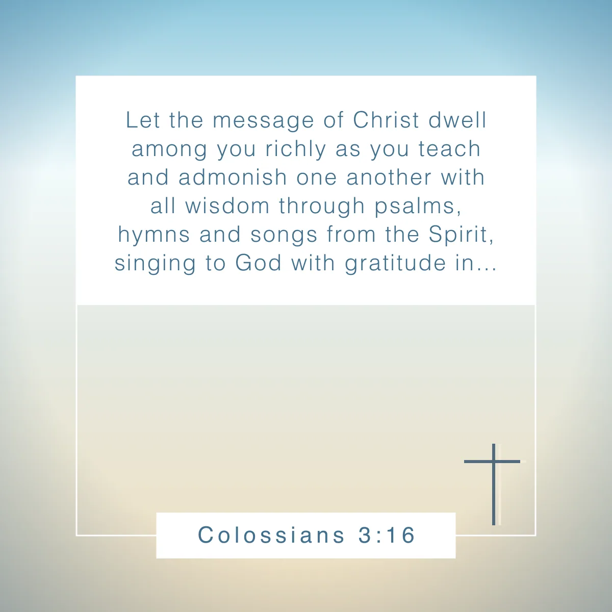 Colossians 3:16 Bible verse about music