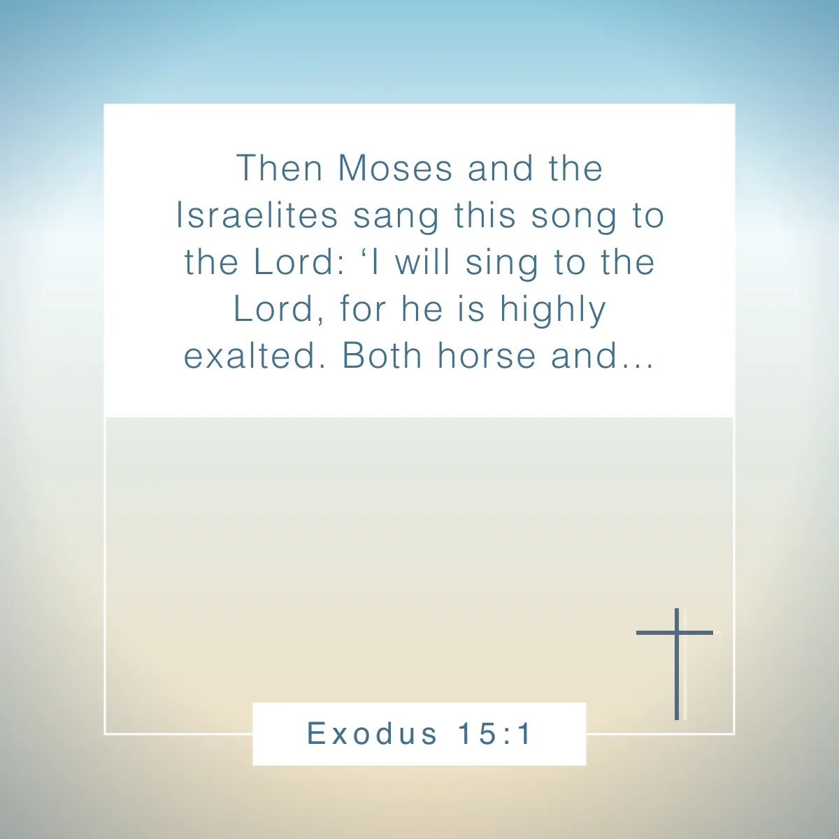 Exodus 15:1 Bible verse about music