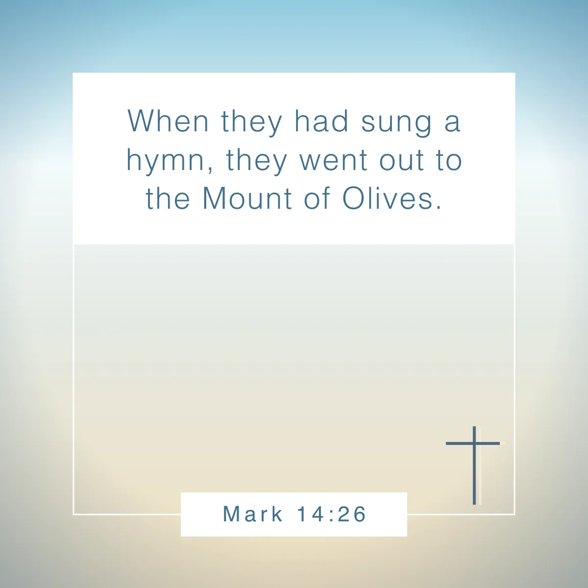 Mark 14:26 Bible verse about music