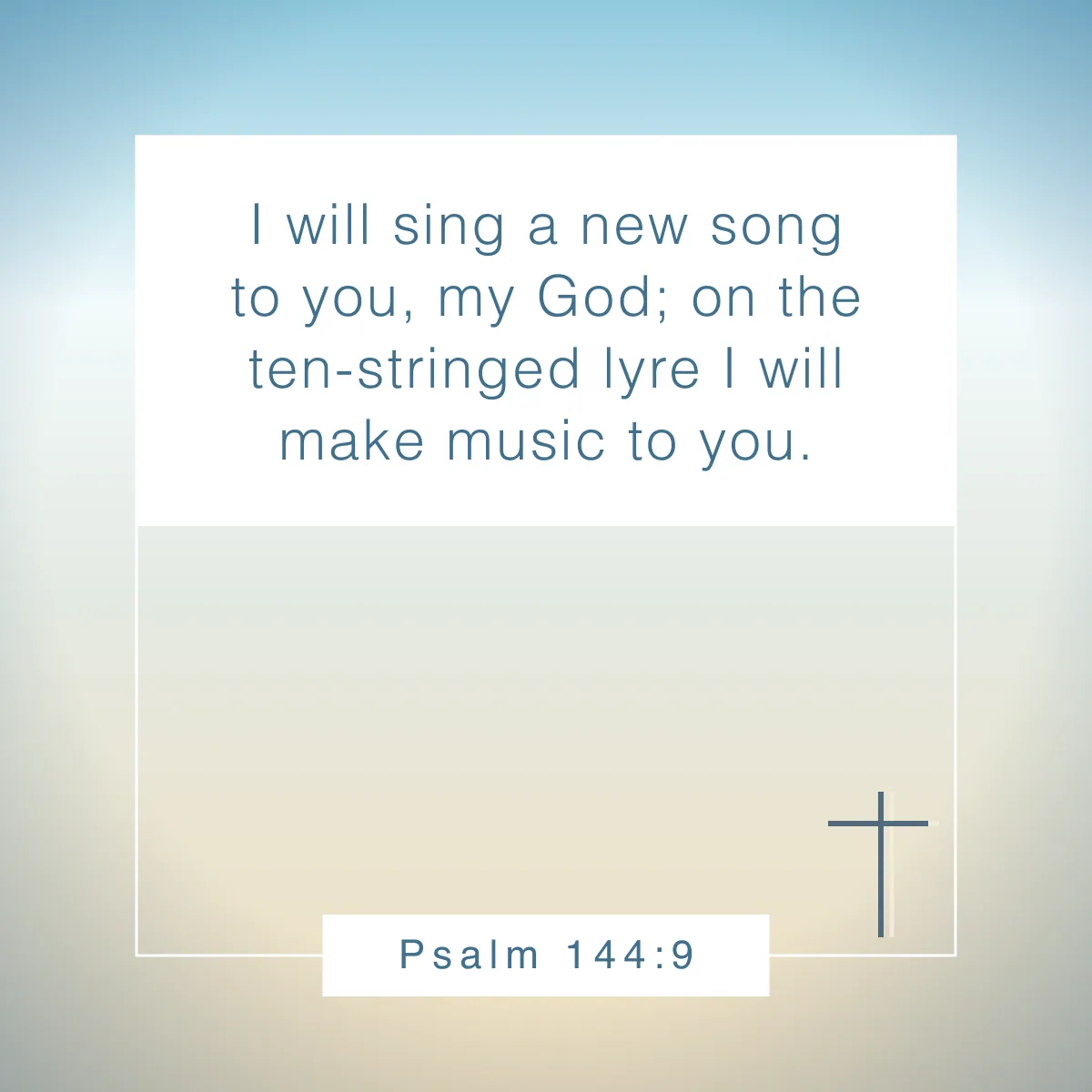 Psalm 144:9 Bible verse about music
