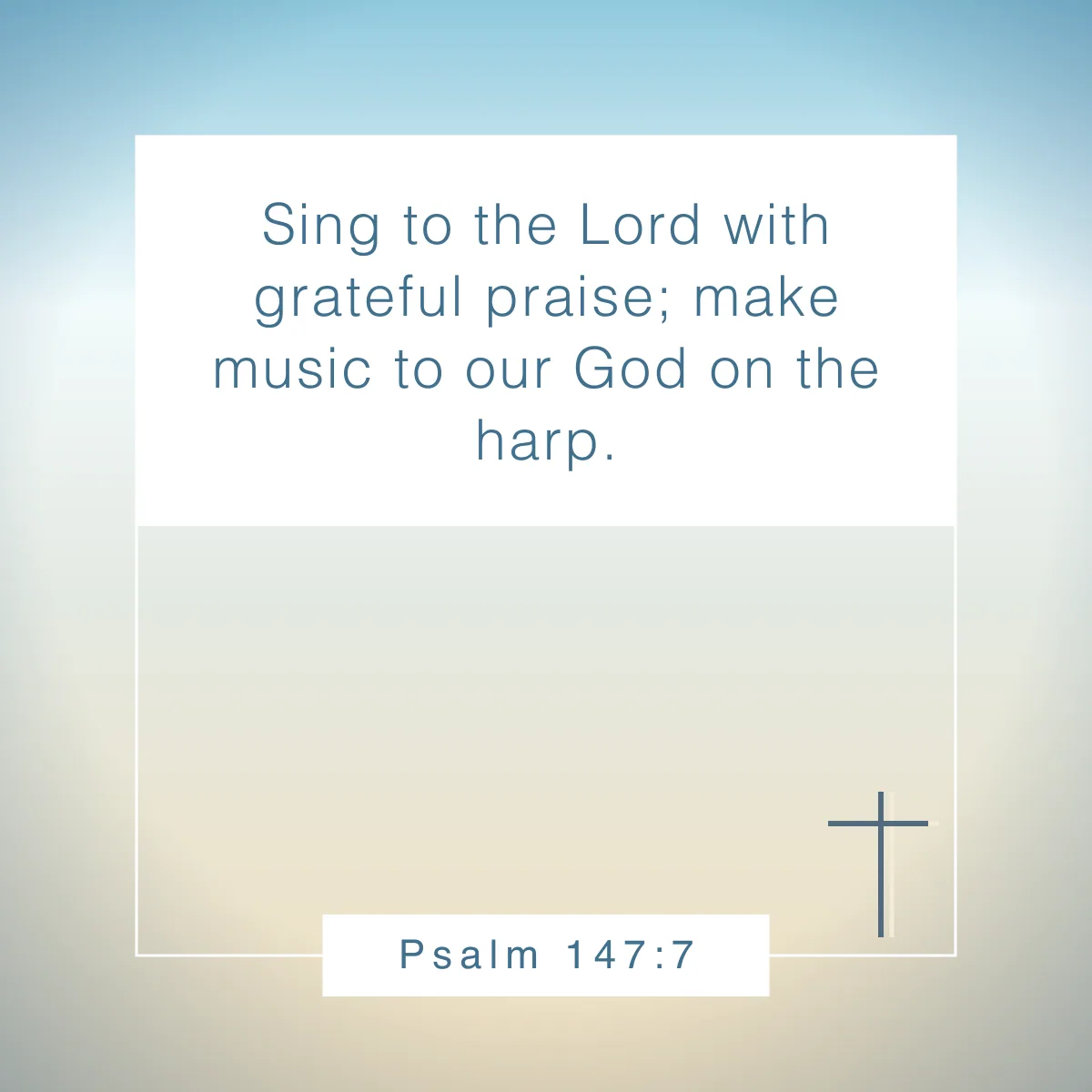 Psalm 147:7 Bible verse about music