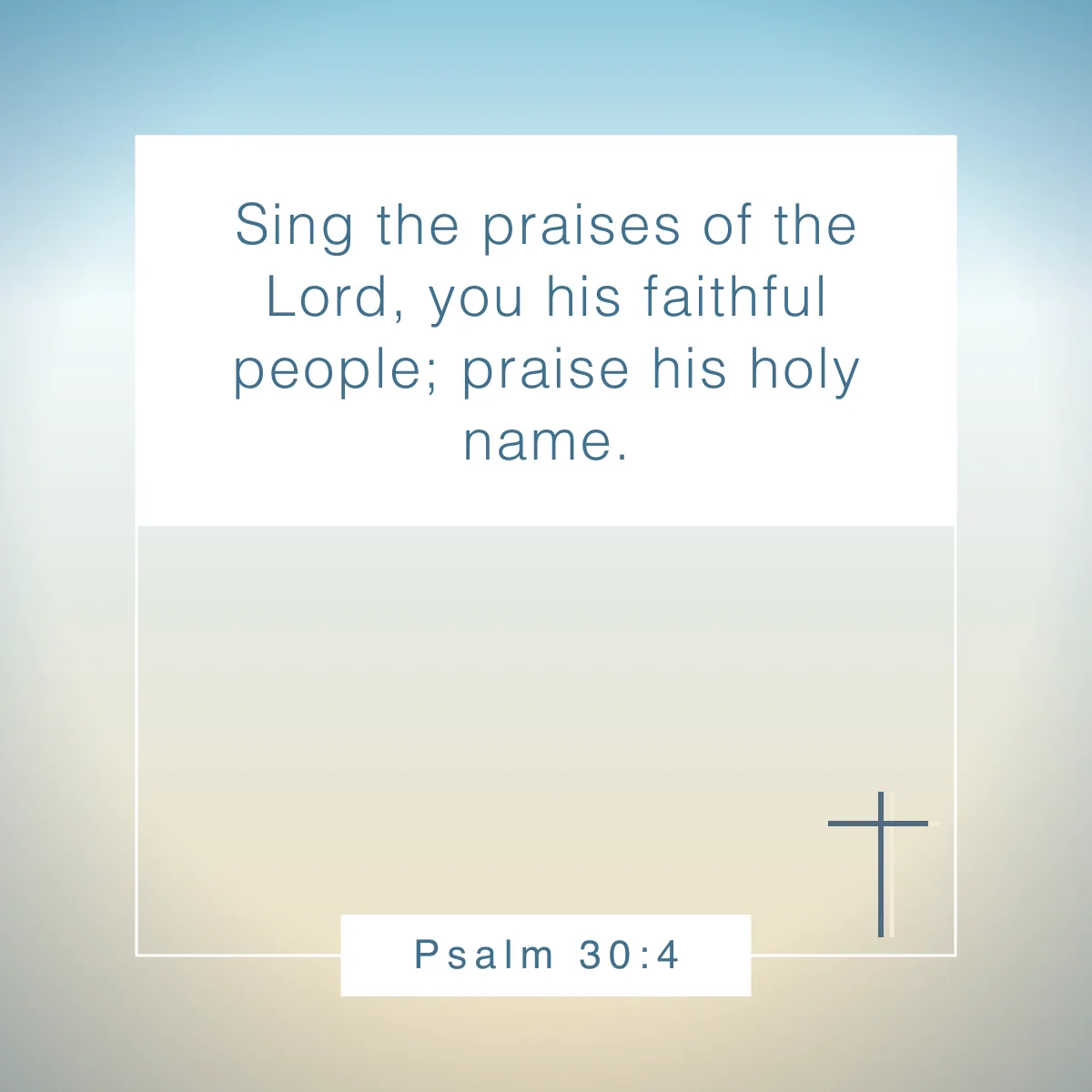 Psalm 30:4 Bible verse about music