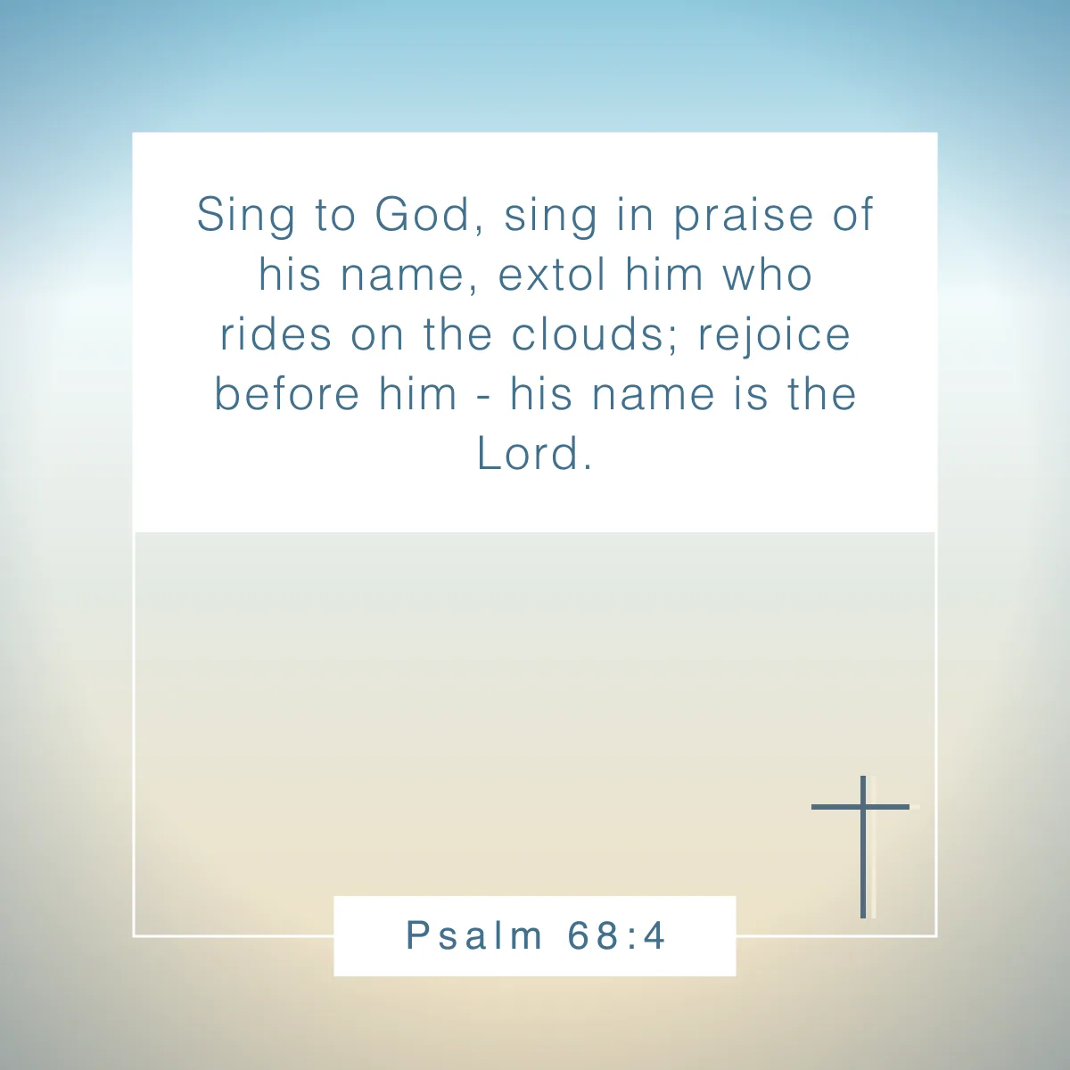 Psalm 68:4 Bible verse about music