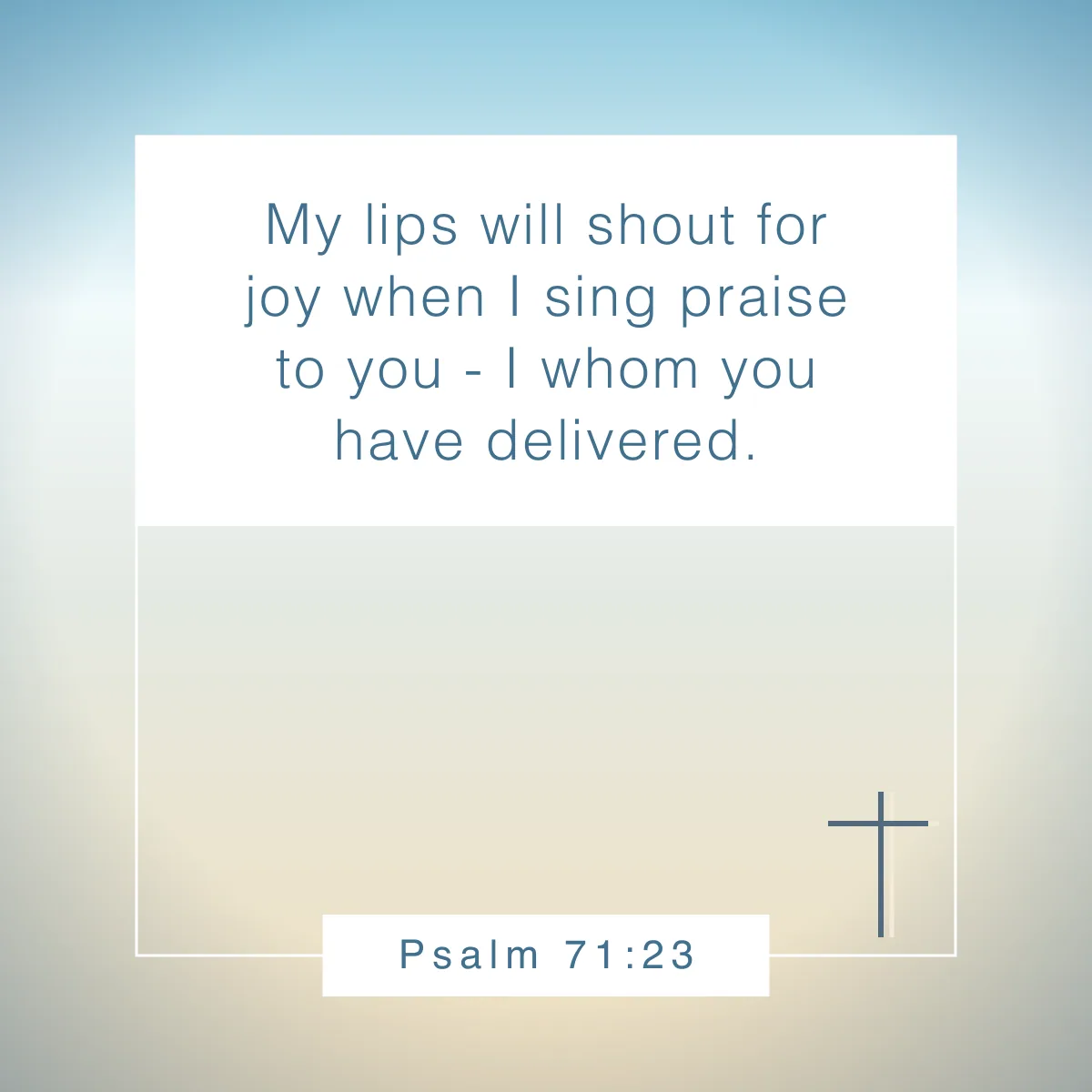 Psalm 71:23 Bible verse about music
