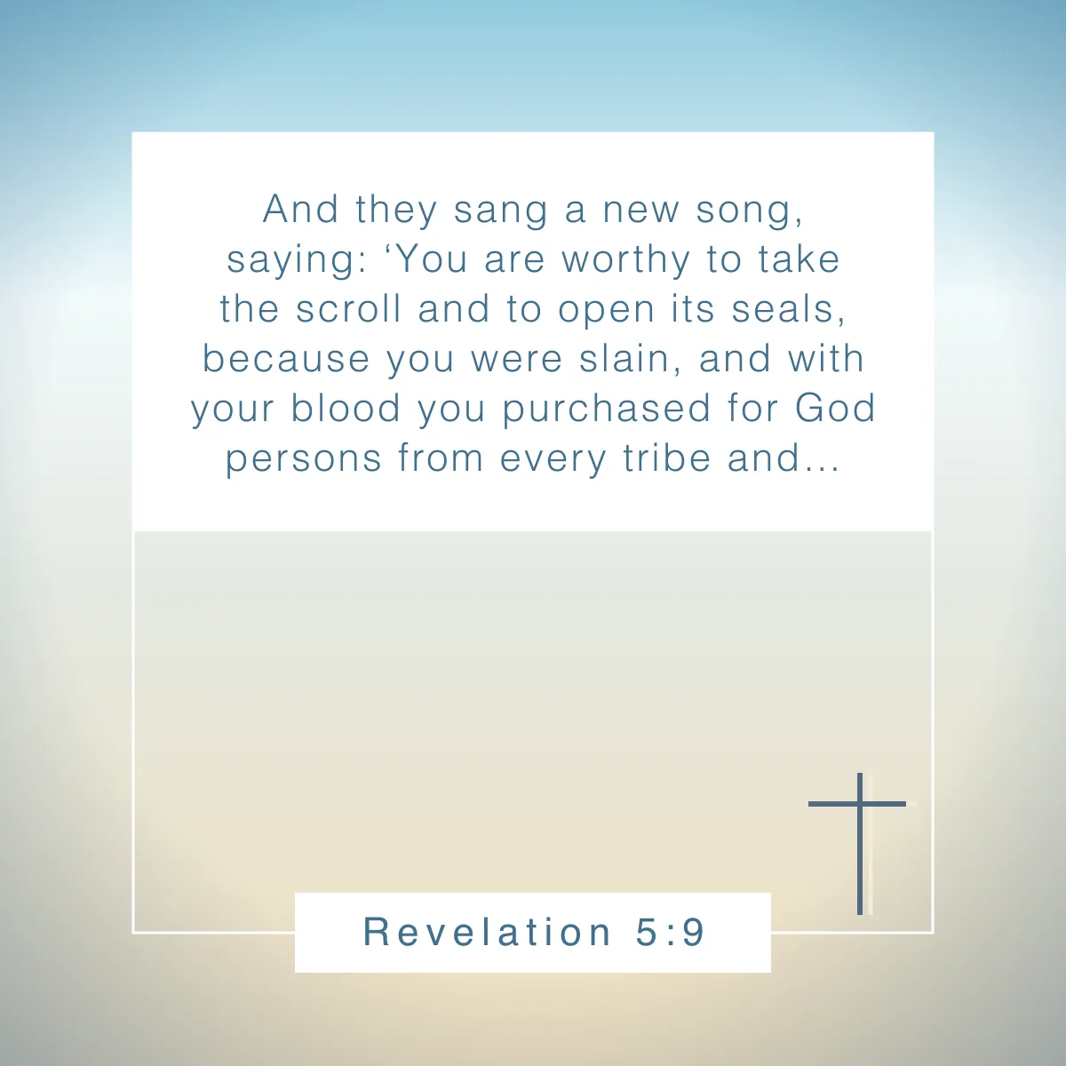 Revelation 5:9 Bible verse about music