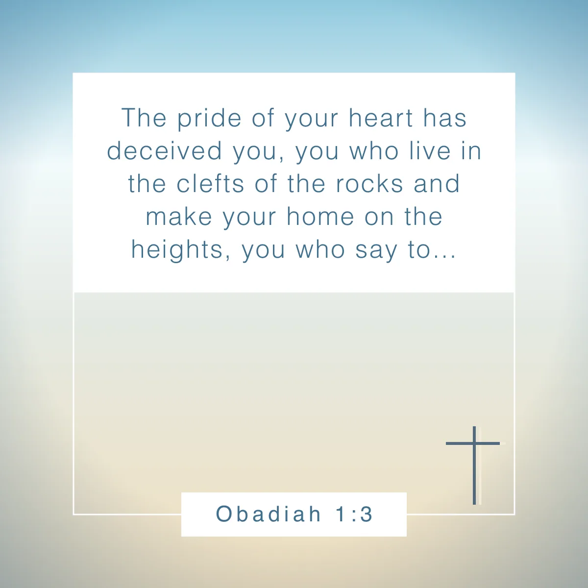 Obadiah 1:3 Bible verse about pride