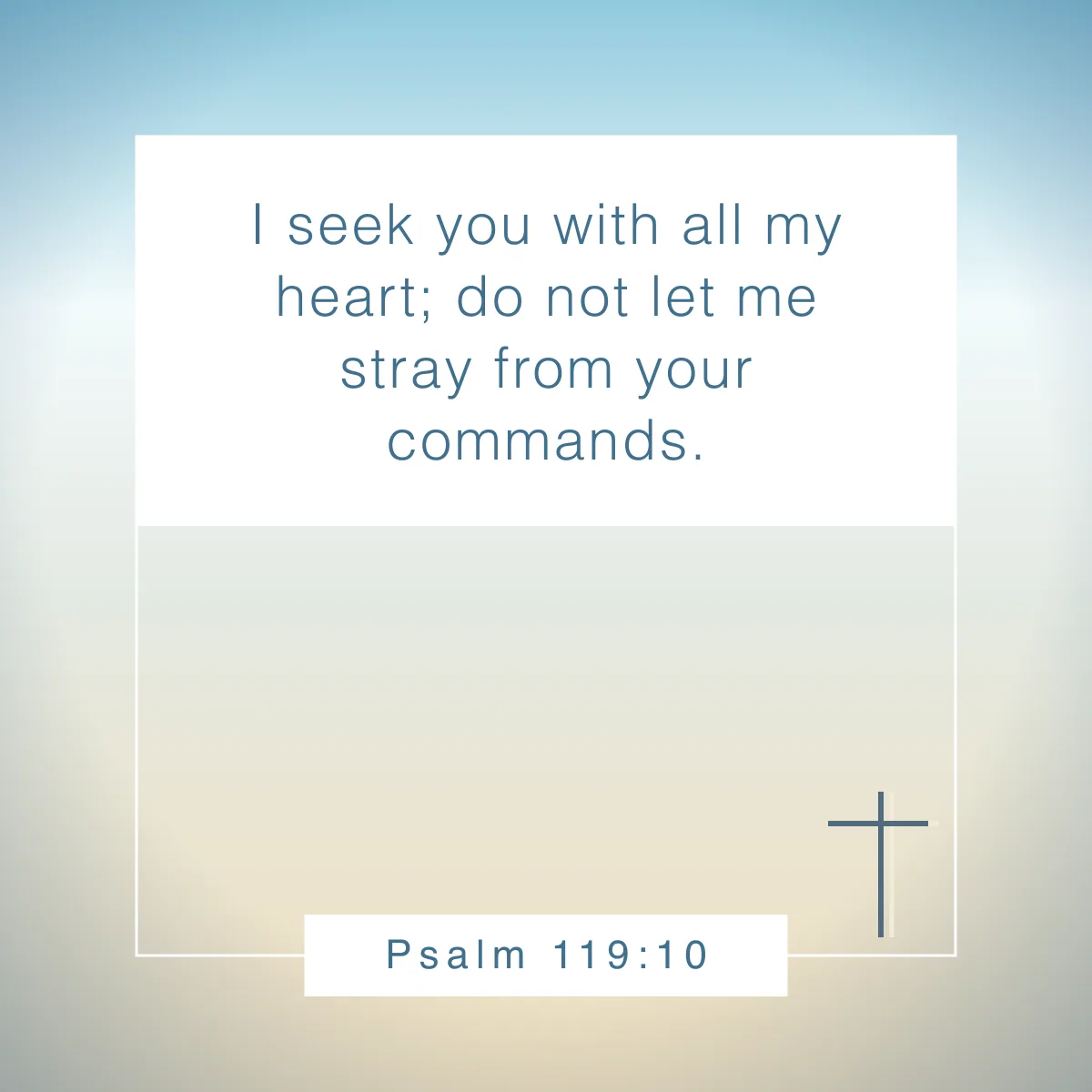 Psalm 119:10 Bible verse about putting God first