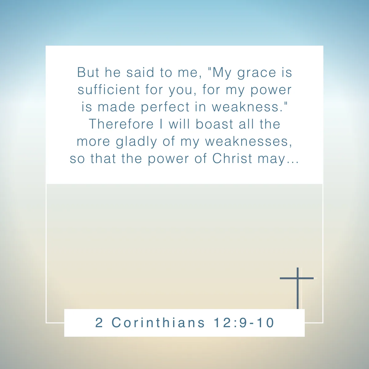 2 Corinthians 12:9-10 Bible verse about resilience
