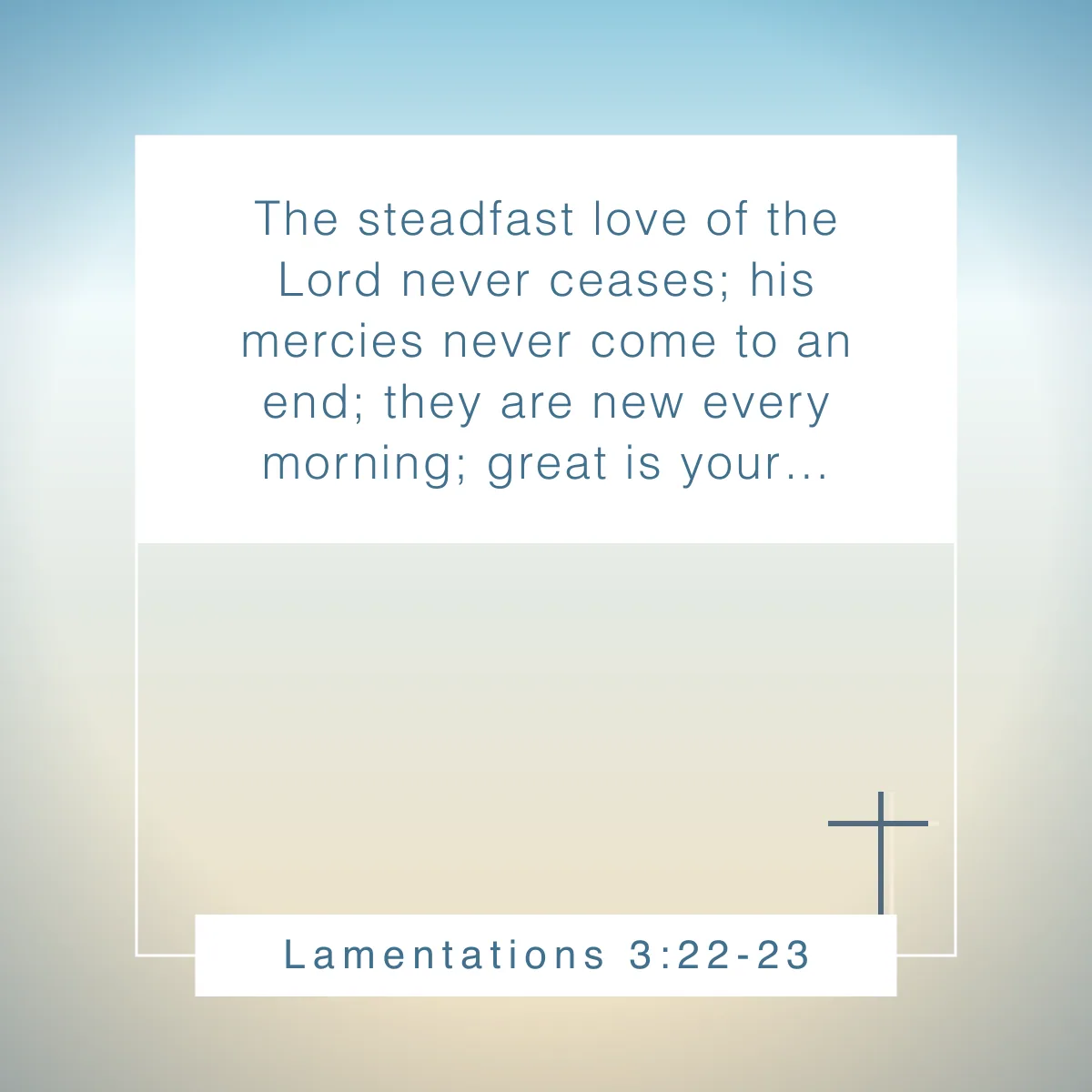 Lamentations 3:22-23 Bible verse about resilience
