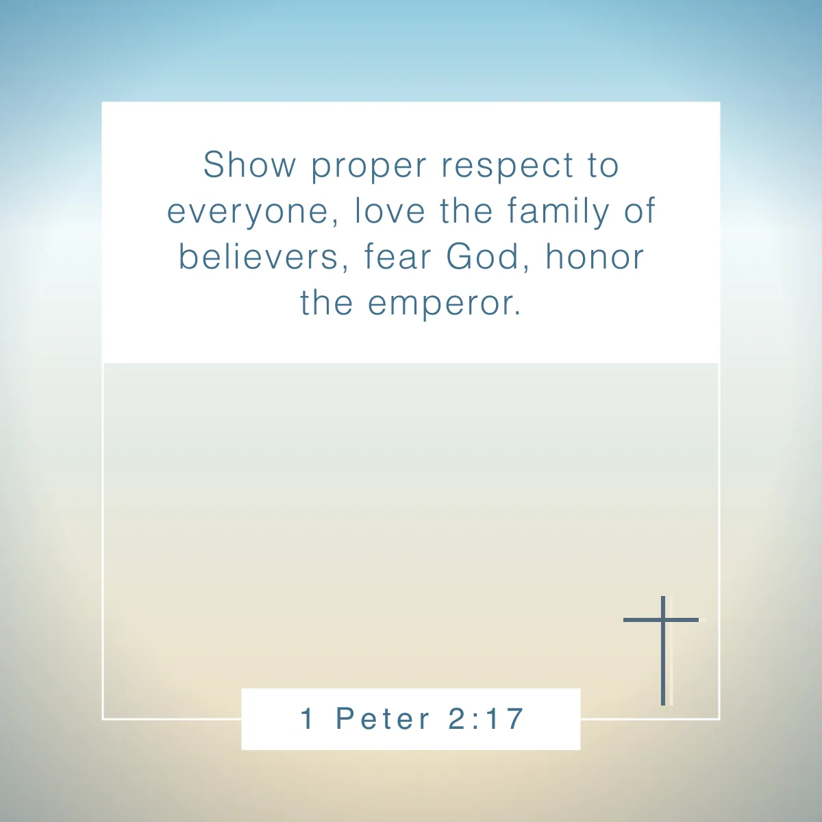 1 Peter 2:17 Bible verse about respect