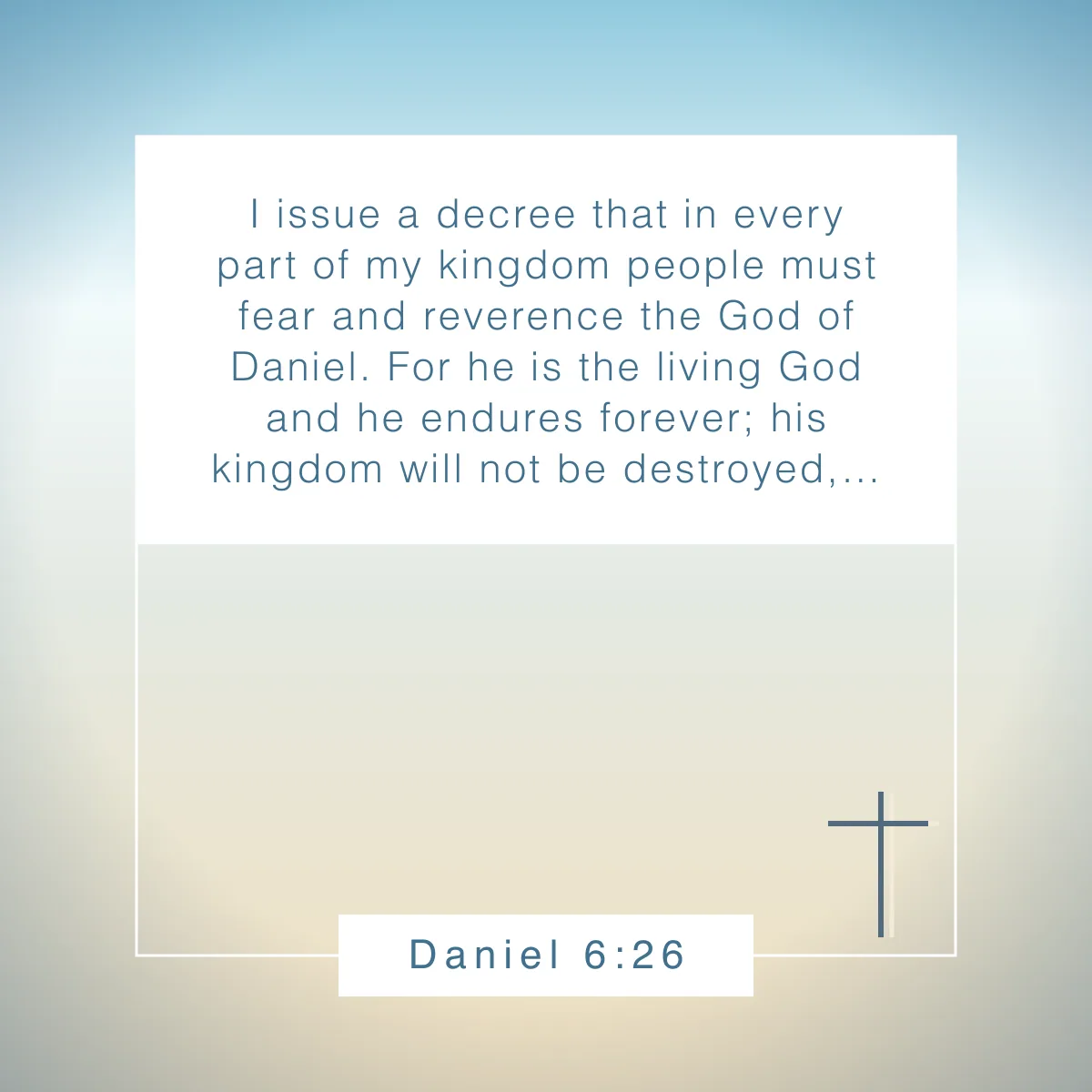 Daniel 6:26 Bible verse about respect