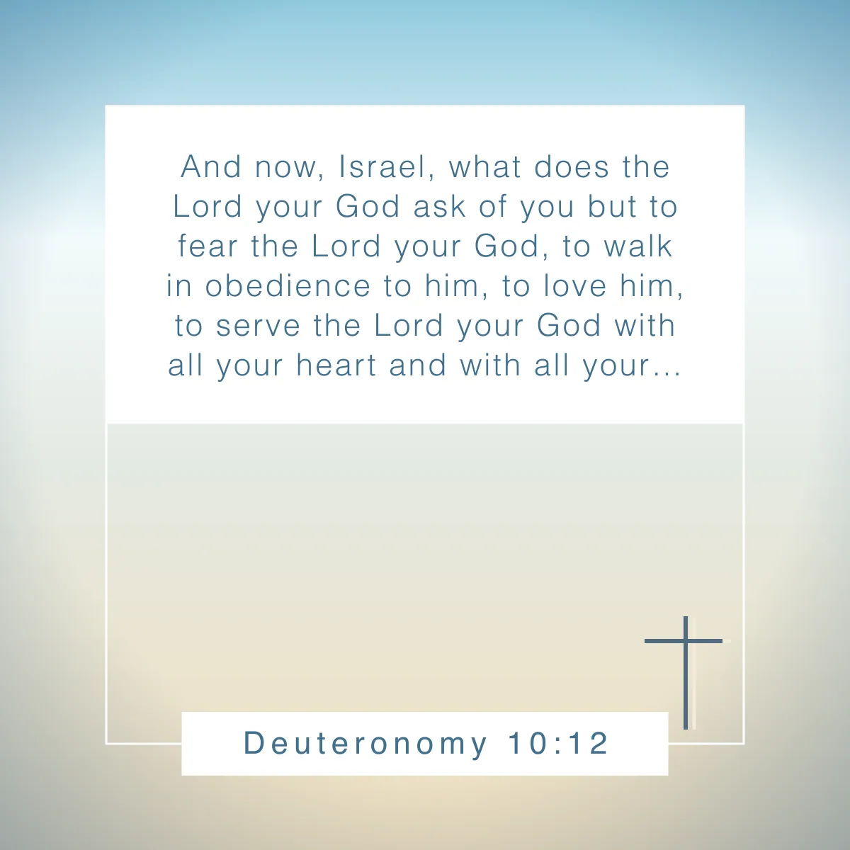 Deuteronomy 10:12 Bible verse about respect