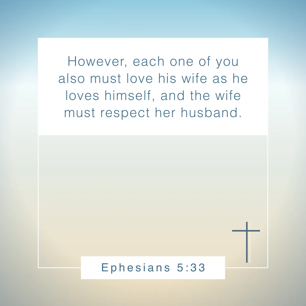 Ephesians 5:33 Bible verse about respect