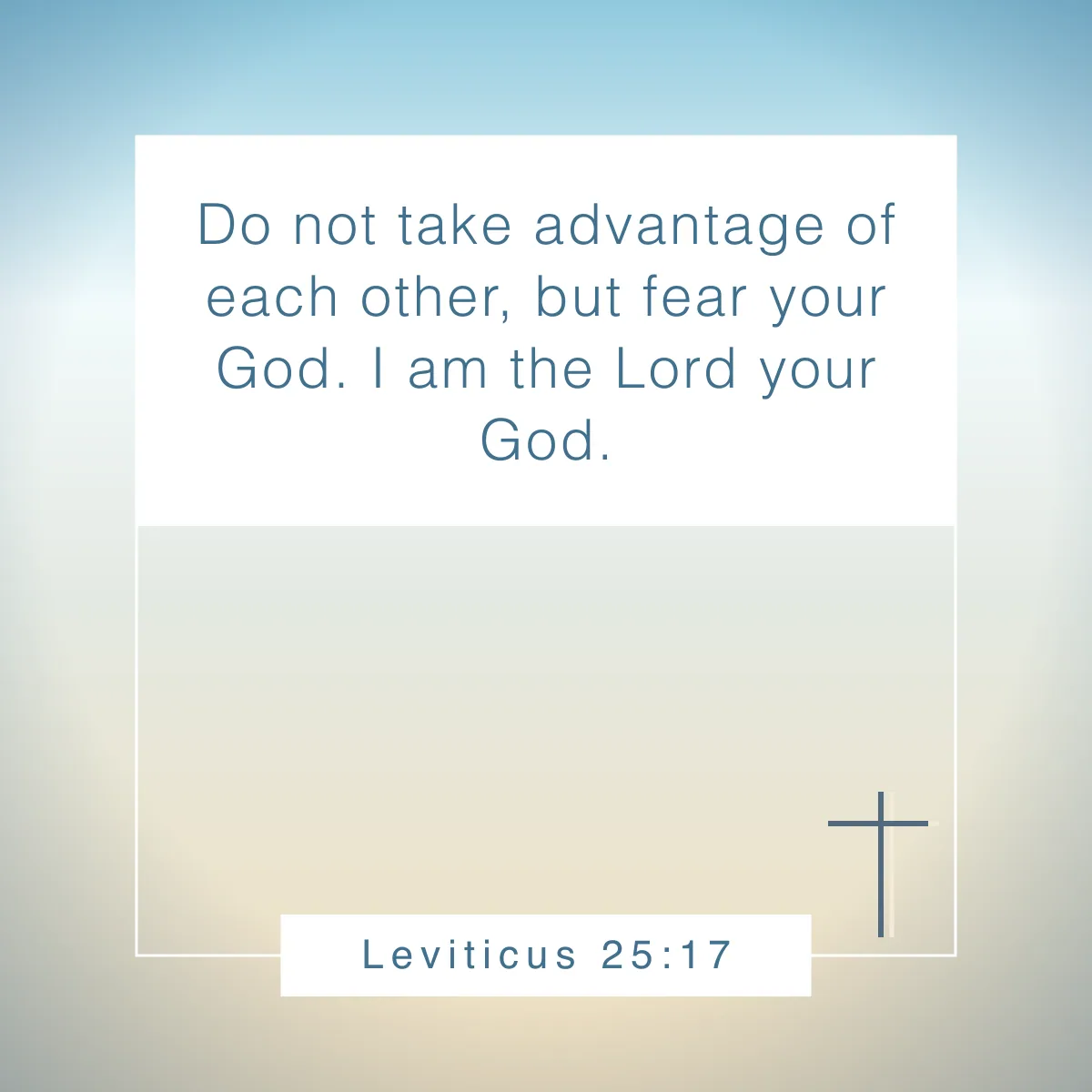 Leviticus 25:17 Bible verse about respect