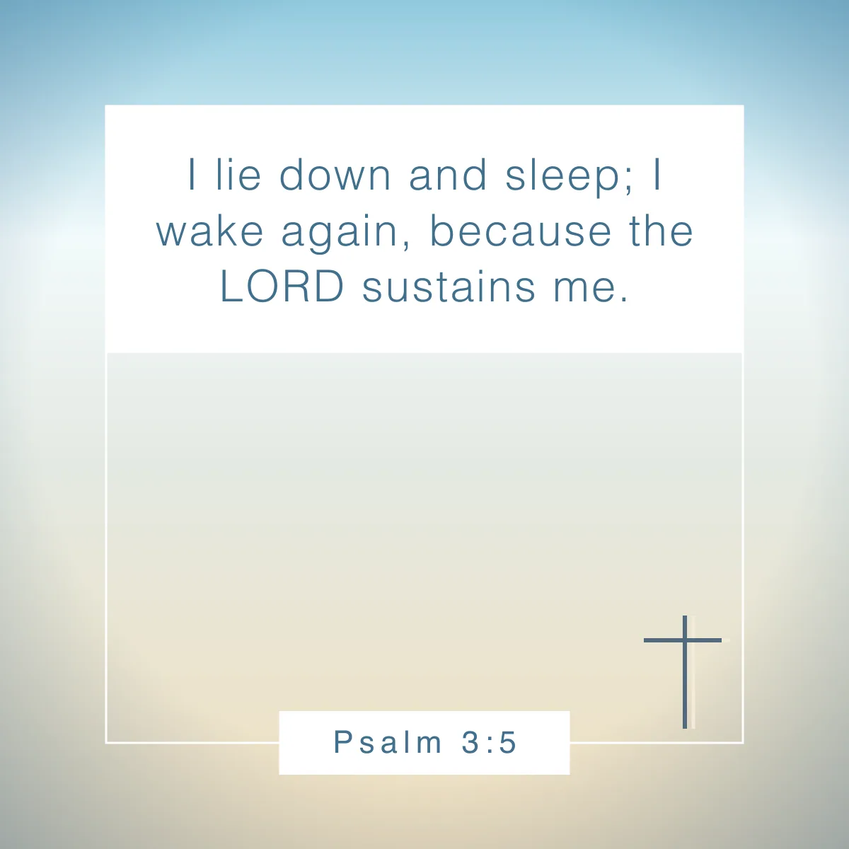 Psalm 3:5 Bible verse about rest and sleep