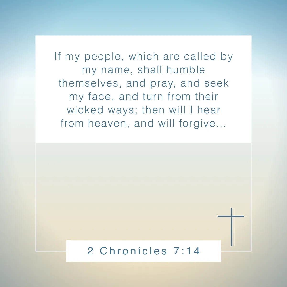 2 Chronicles 7:14 Bible verse about restoration