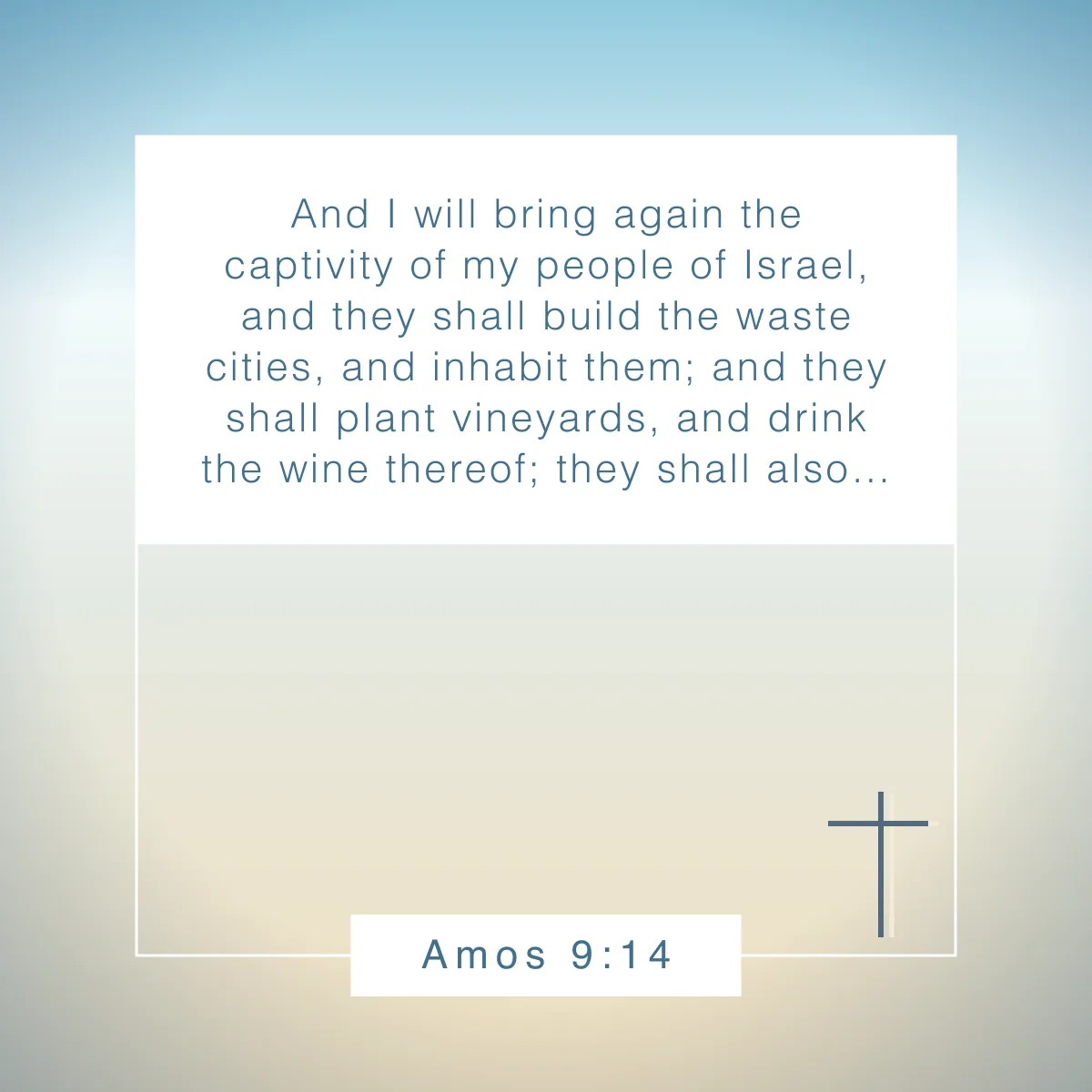 Amos 9:14 Bible verse about restoration