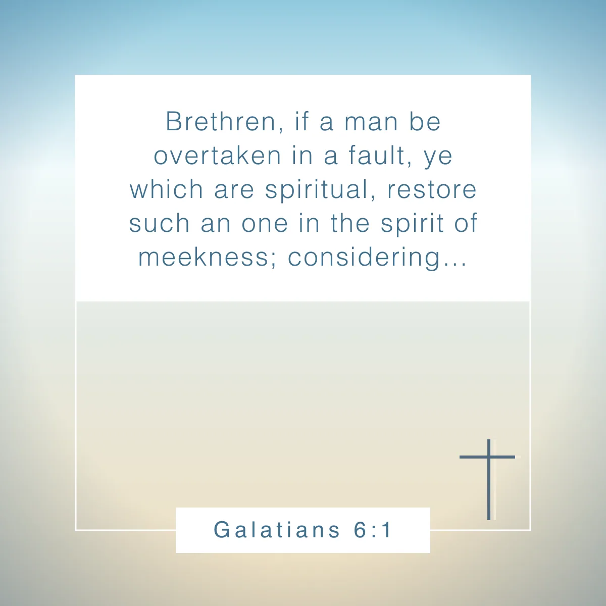 Galatians 6:1 Bible verse about restoration