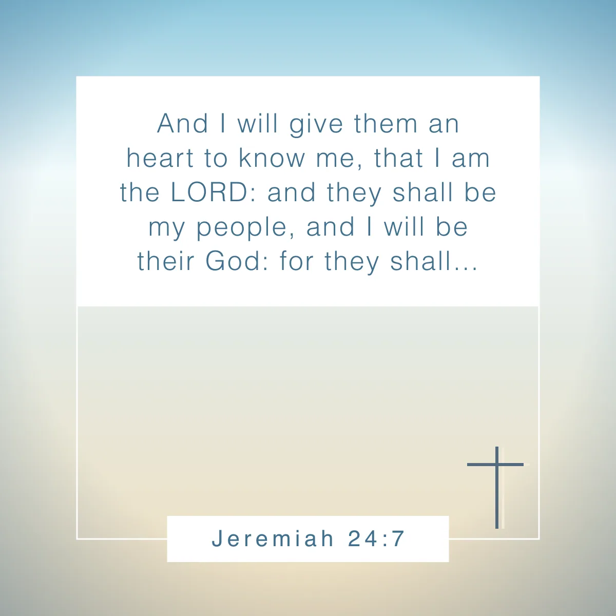 Jeremiah 24:7 Bible verse about restoration