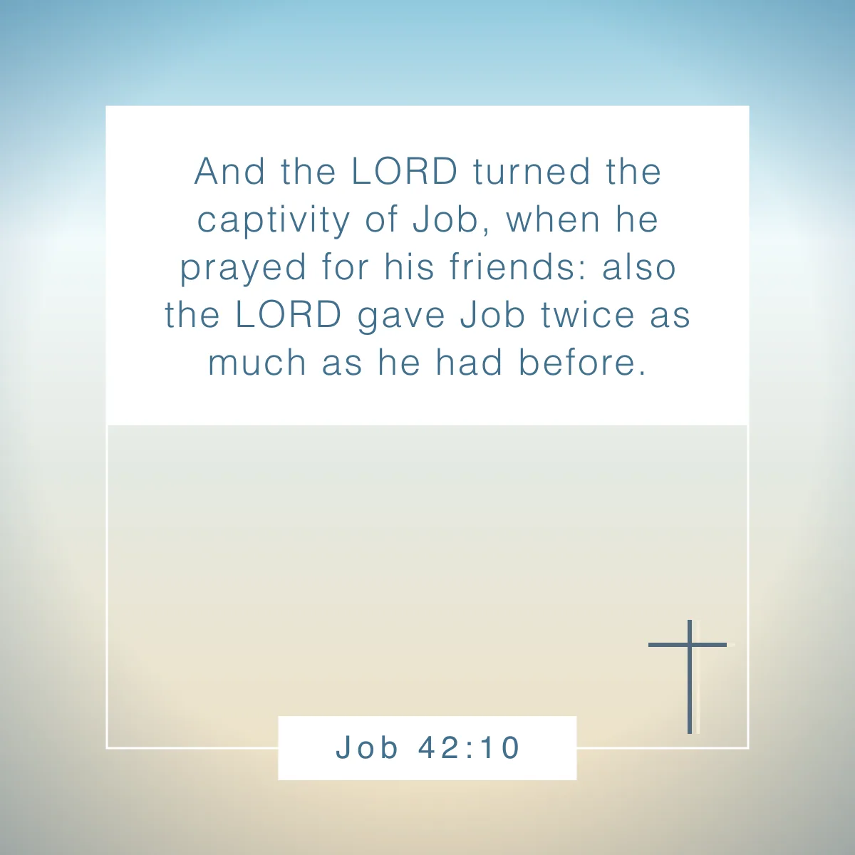 Job 42:10 Bible verse about restoration
