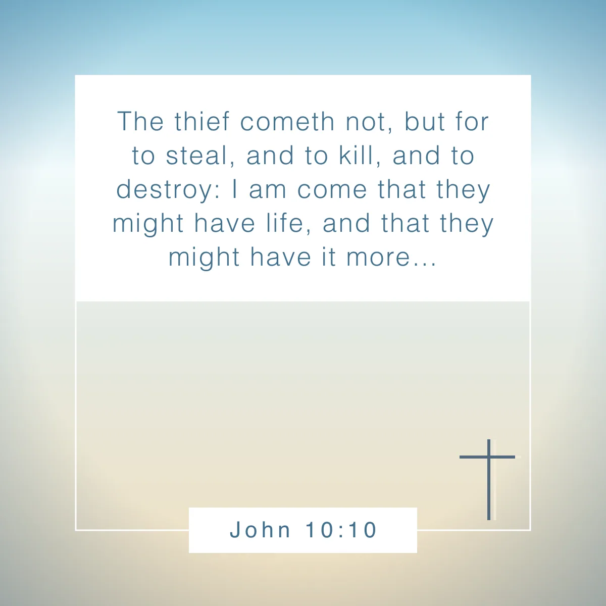 John 10:10 Bible verse about restoration
