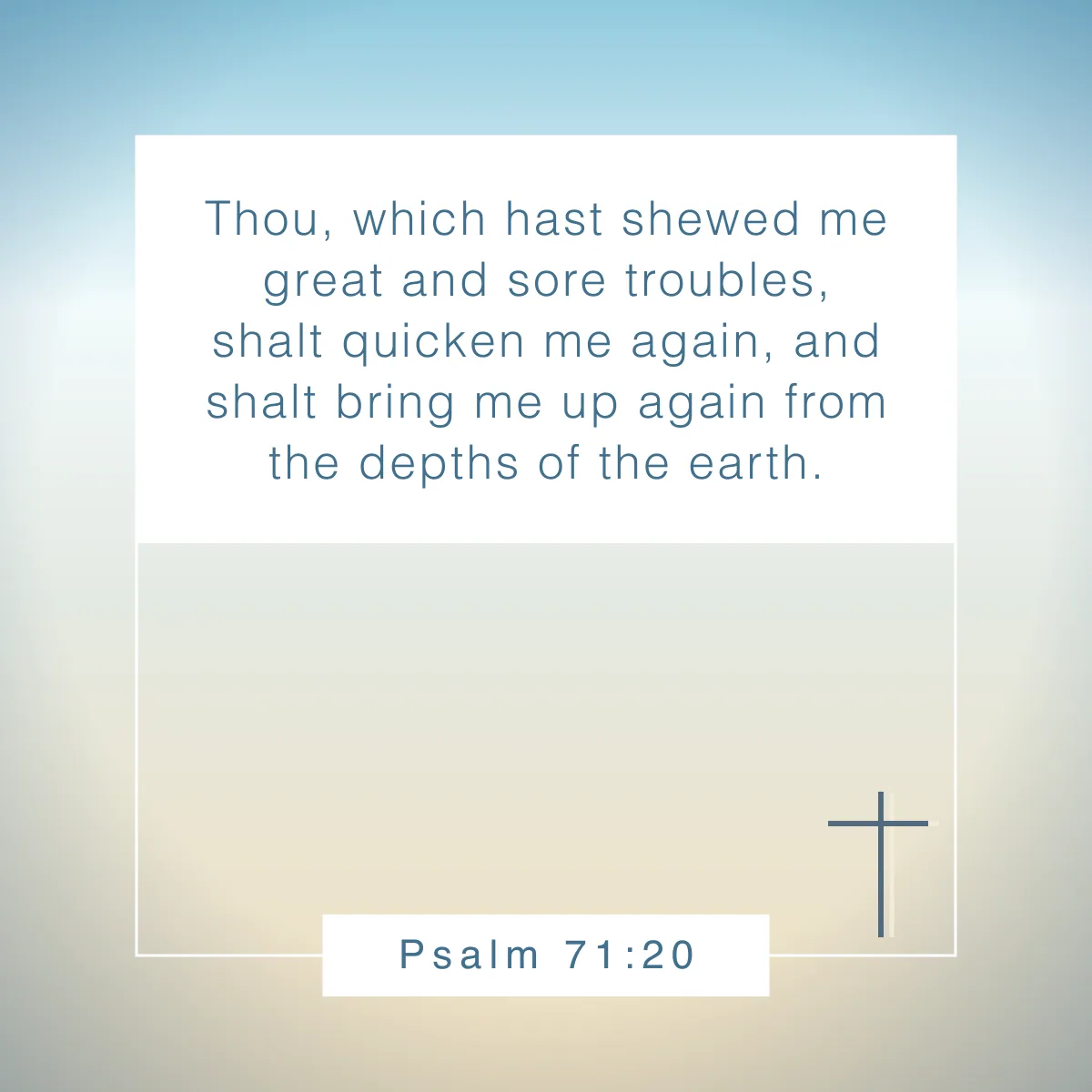 Psalm 71:20 Bible verse about restoration