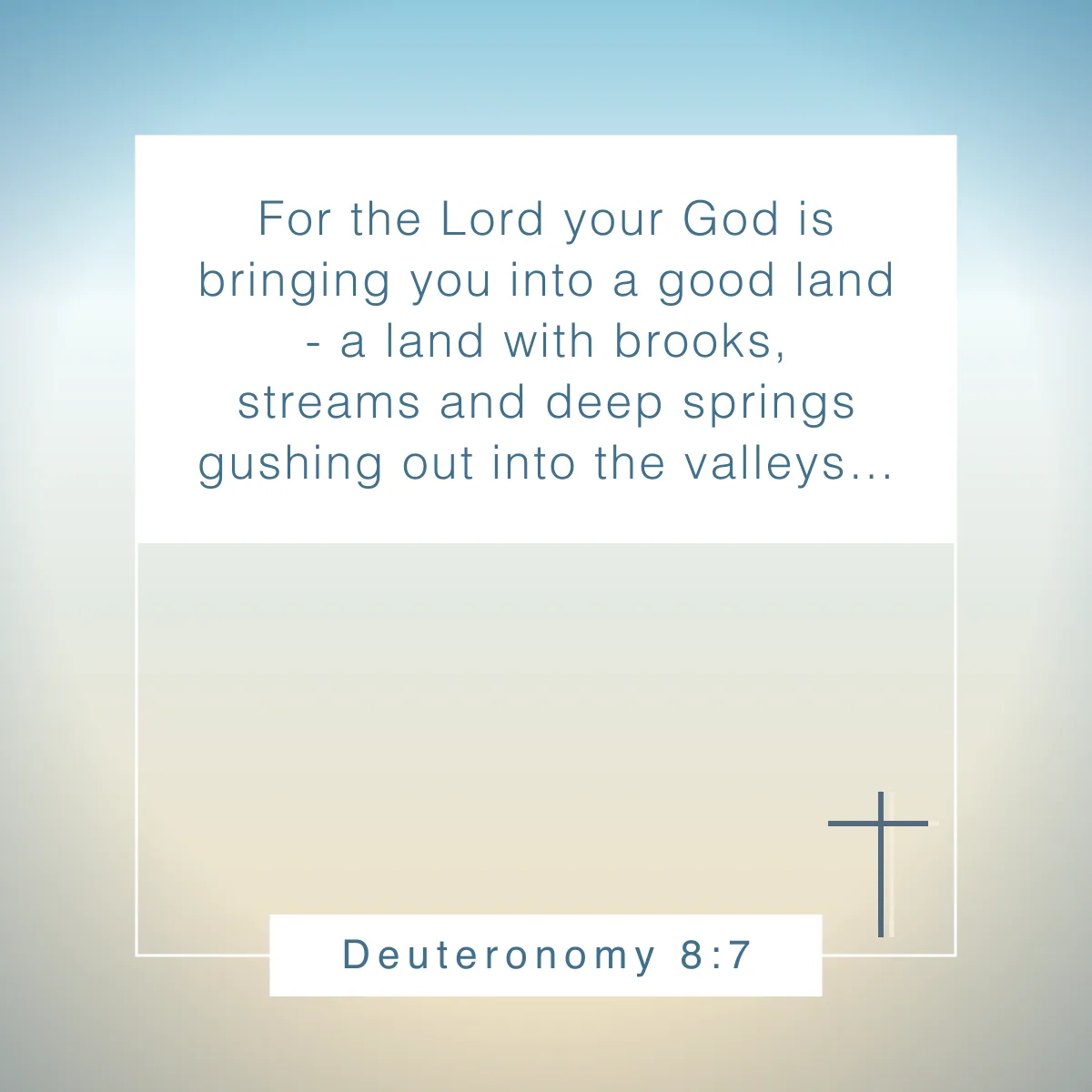 Deuteronomy 8:7 Bible verse about rivers