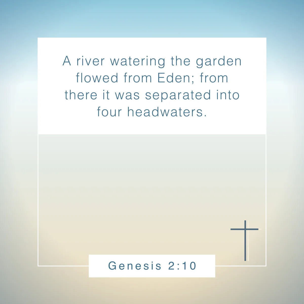 Genesis 2:10 Bible verse about rivers