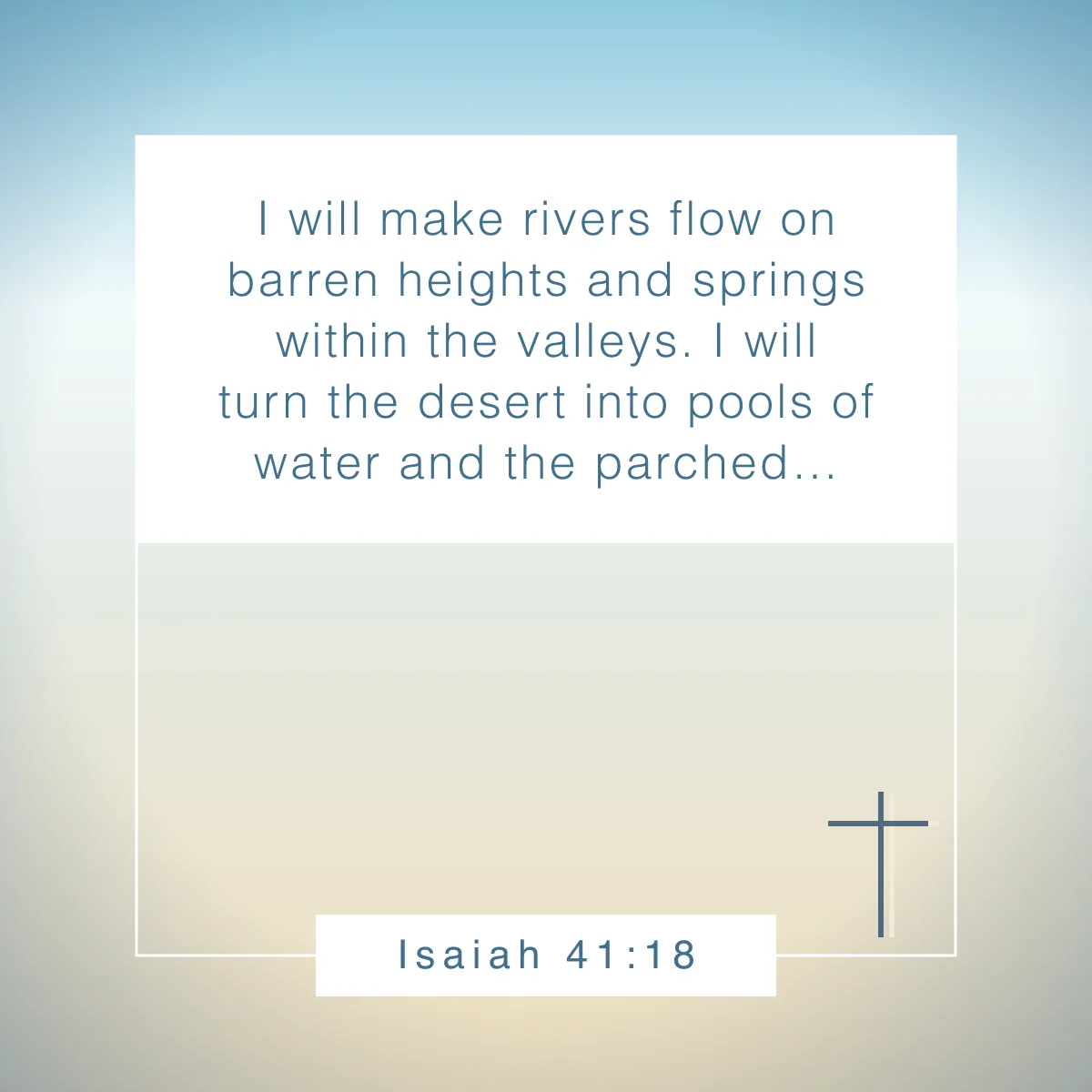 Isaiah 41:18 Bible verse about rivers