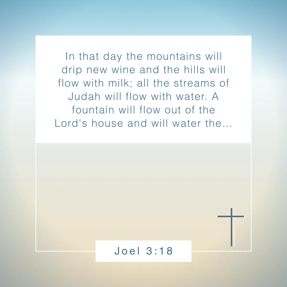 Joel 3:18 Bible verse about rivers