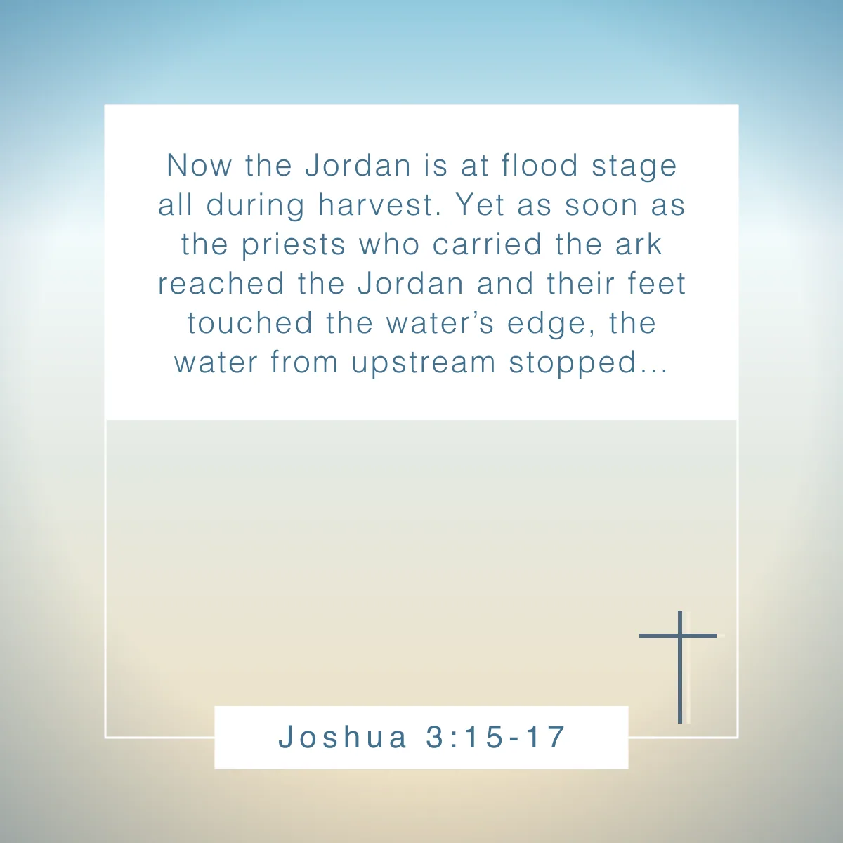 Joshua 3:15-17 Bible verse about rivers