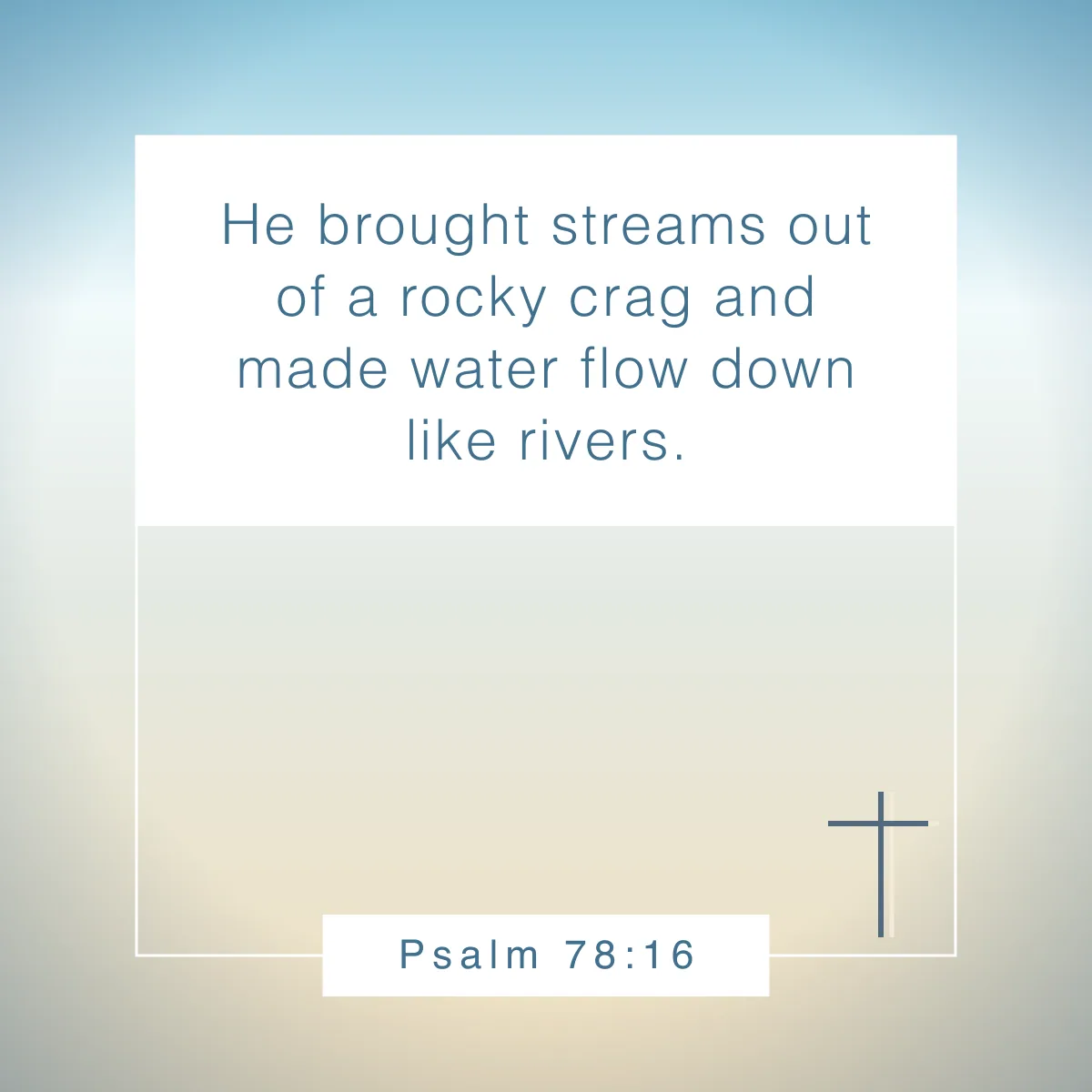 Psalm 78:16 Bible verse about rivers