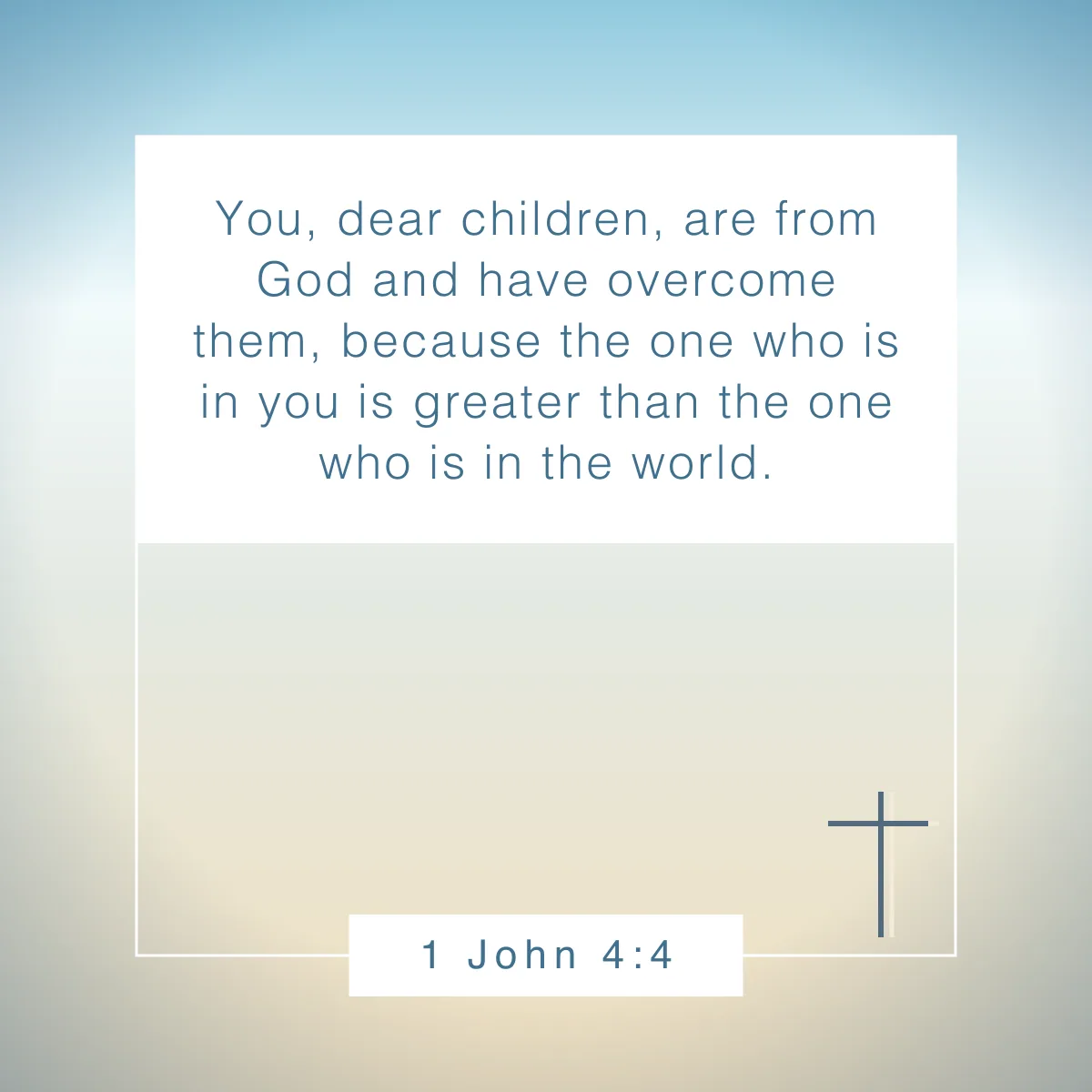 1 John 4:4 Bible verse about security