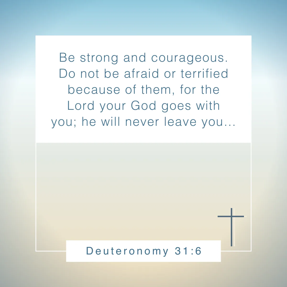 Deuteronomy 31:6 Bible verse about security