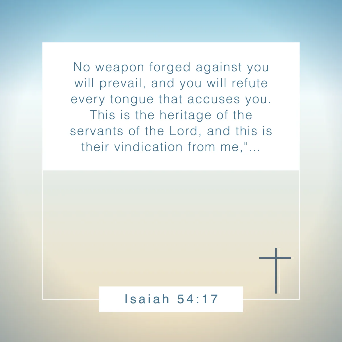 Isaiah 54:17 Bible verse about security
