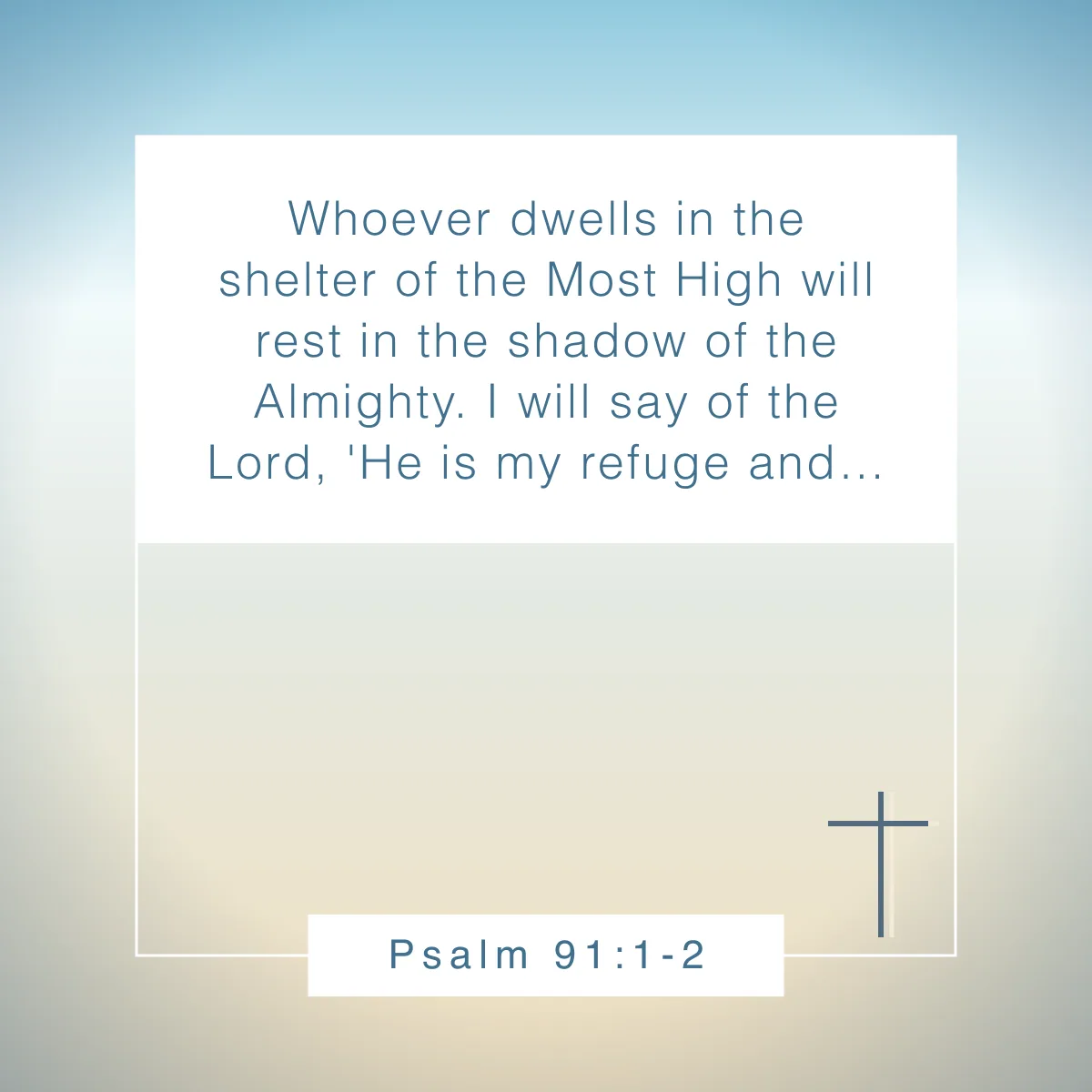 Psalm 91:1-2 Bible verse about security