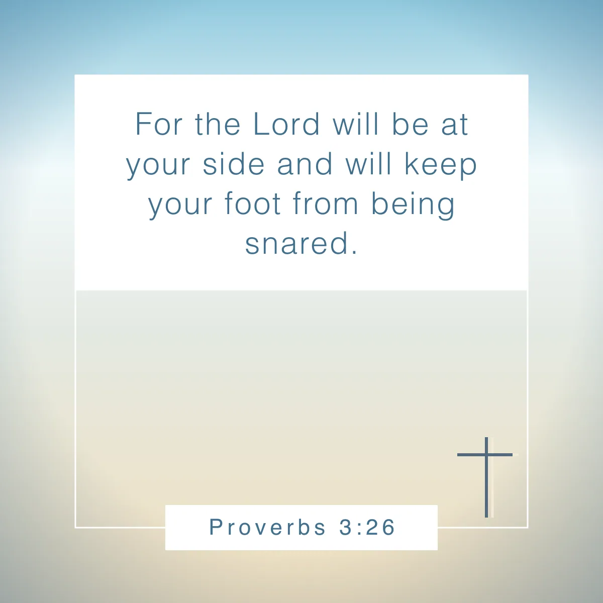 Proverbs 3:26 Bible verse about self esteem and confidence