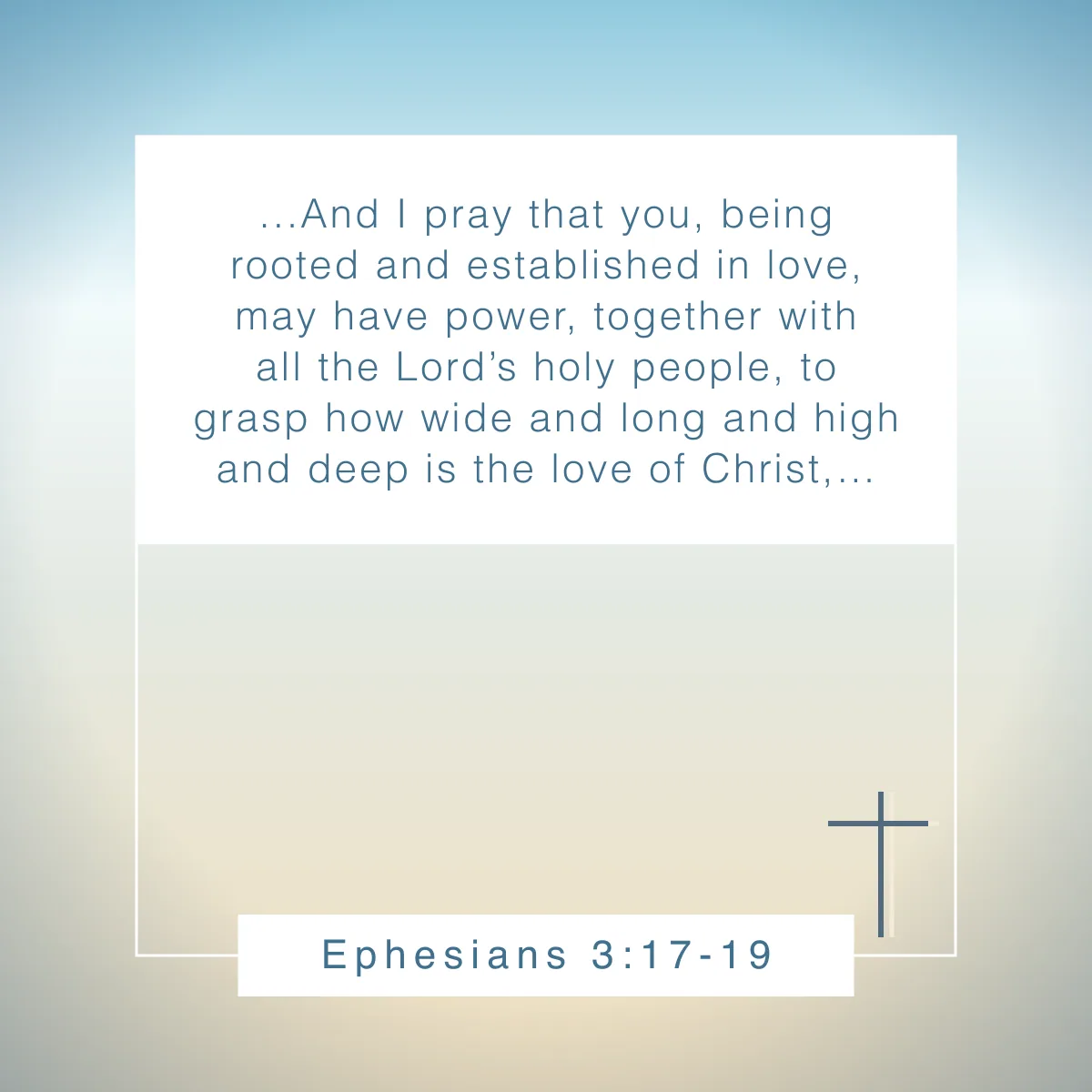 Ephesians 3:17-19 Bible verse about self worth