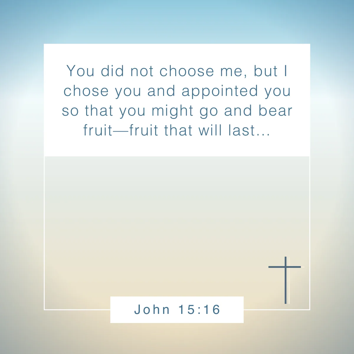 John 15:16 Bible verse about self worth