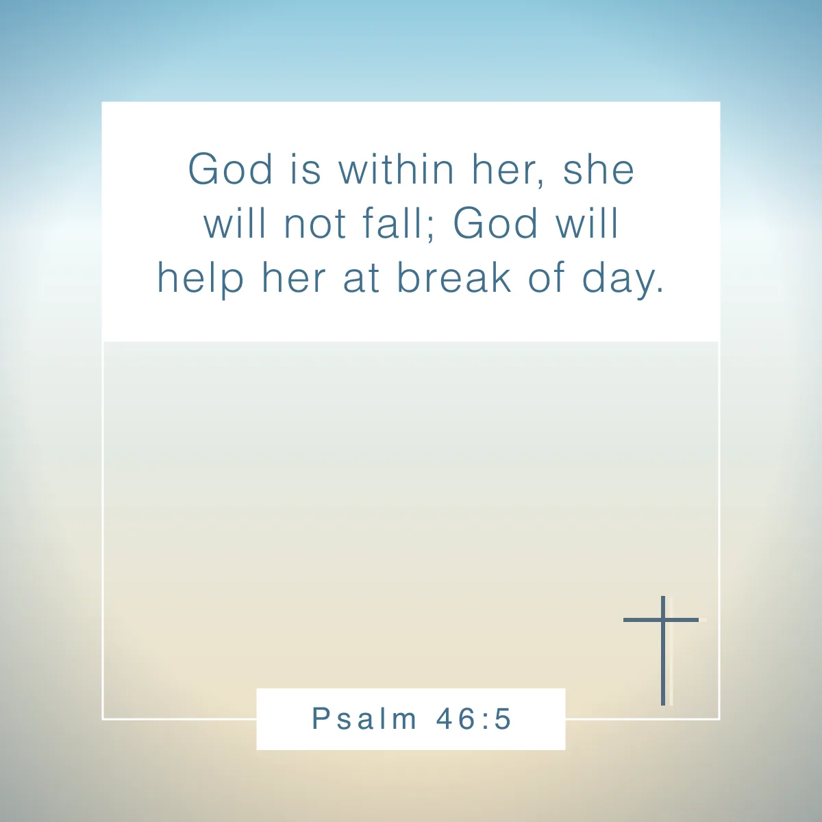Psalm 46:5 Bible verse about self worth
