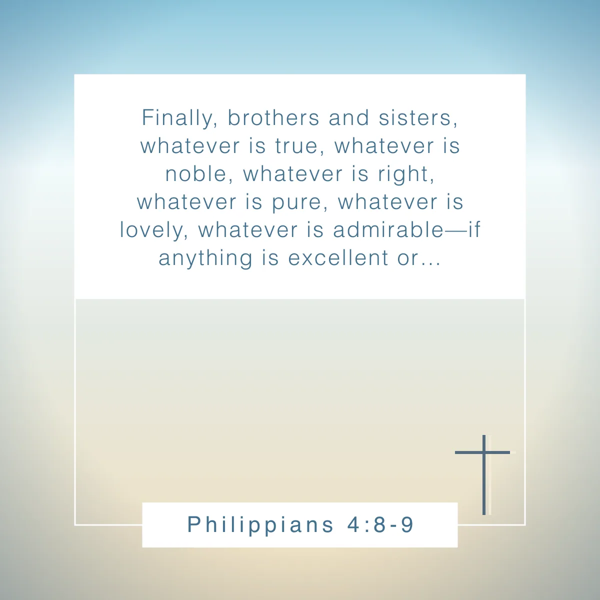 Philippians 4:8-9 Bible verse about serenity