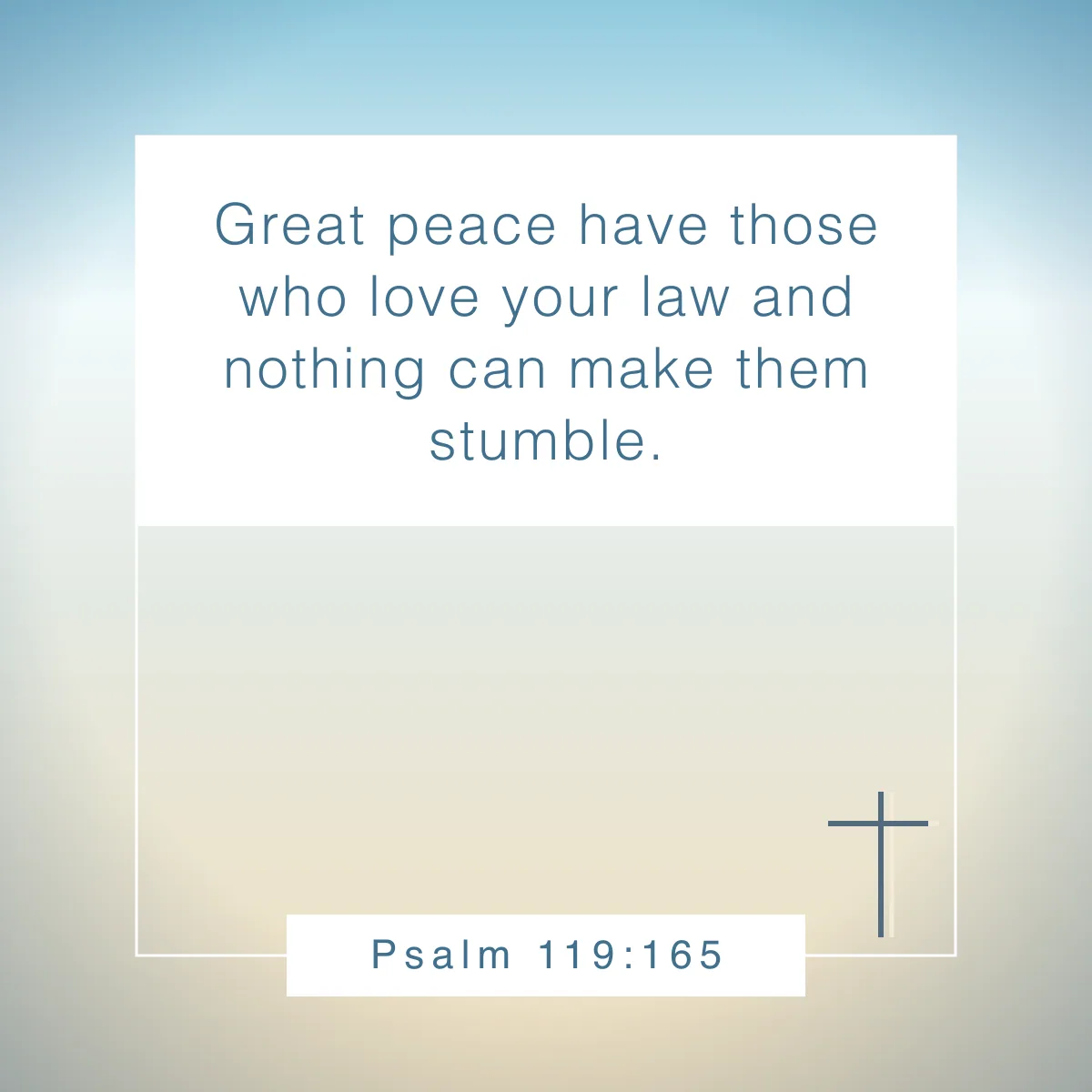 Psalm 119:165 Bible verse about serenity