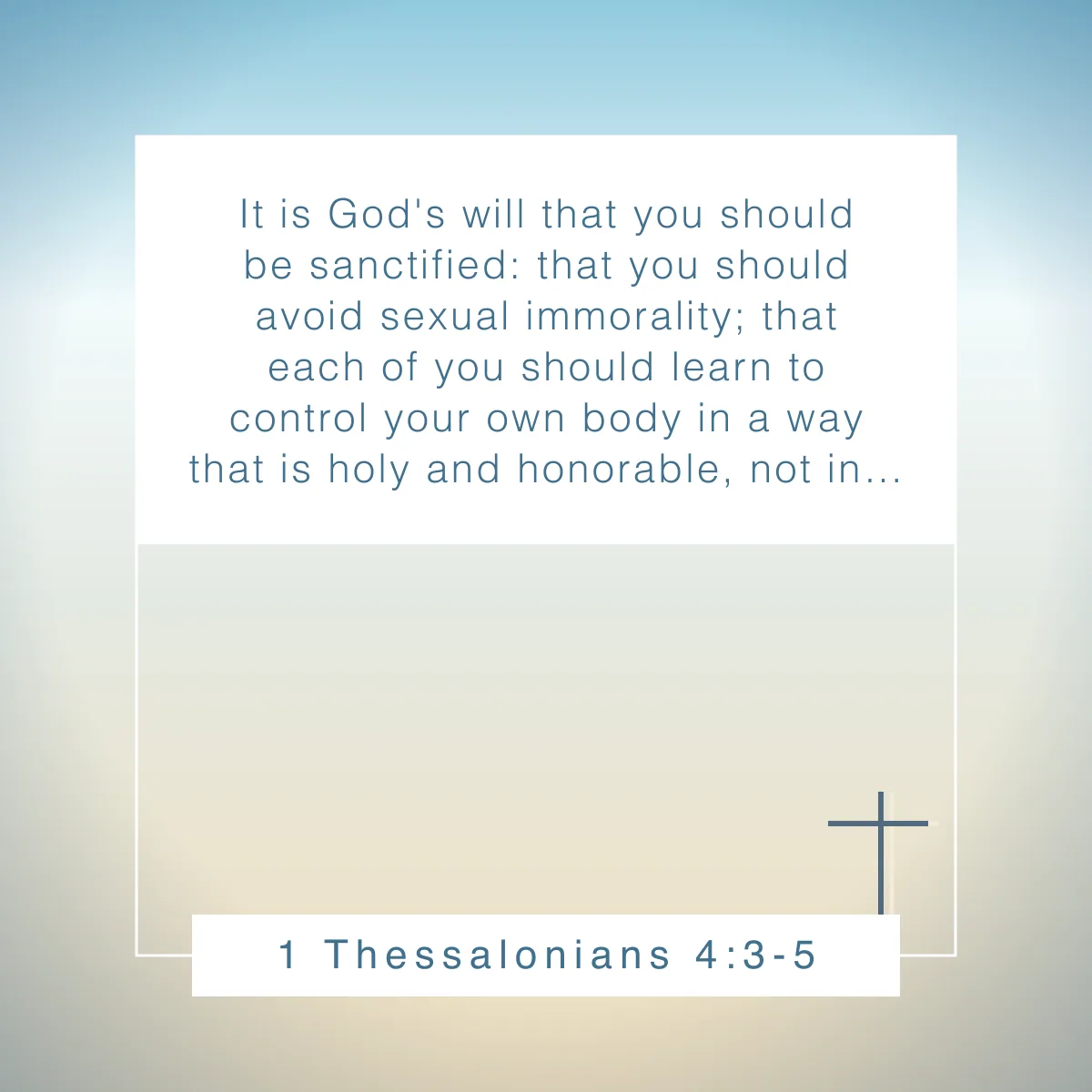1 Thessalonians 4:3-5 Bible verse about setting boundaries