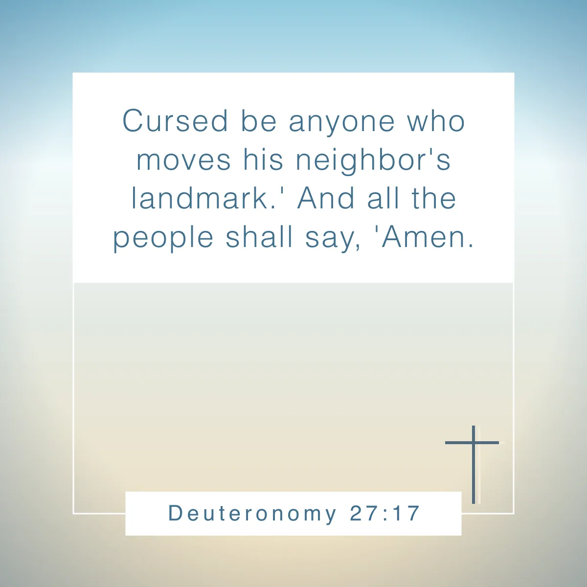 Deuteronomy 27:17 Bible verse about setting boundaries