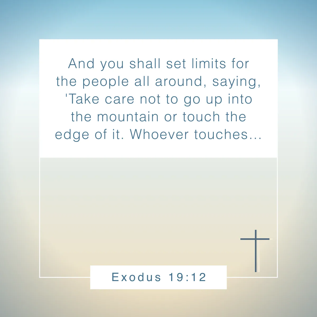 Exodus 19:12 Bible verse about setting boundaries