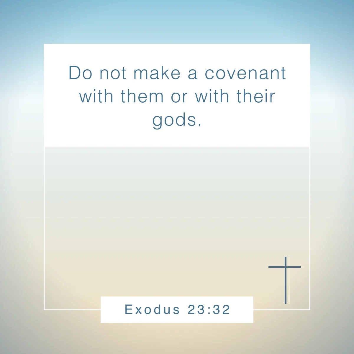 Exodus 23:32 Bible verse about setting boundaries